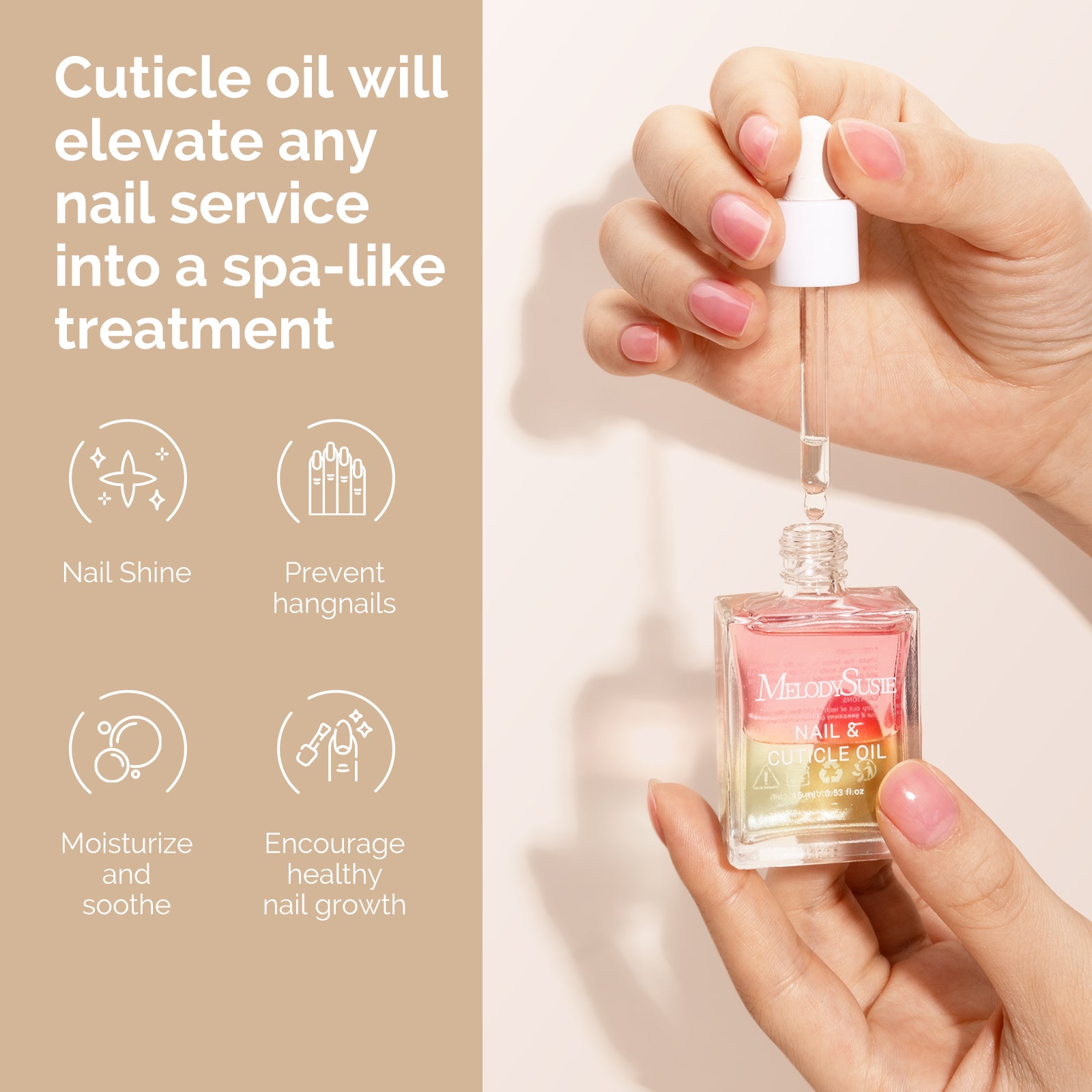 TPO-Free Nail Care Cuticle Oil 15ml - Rose - 图片6