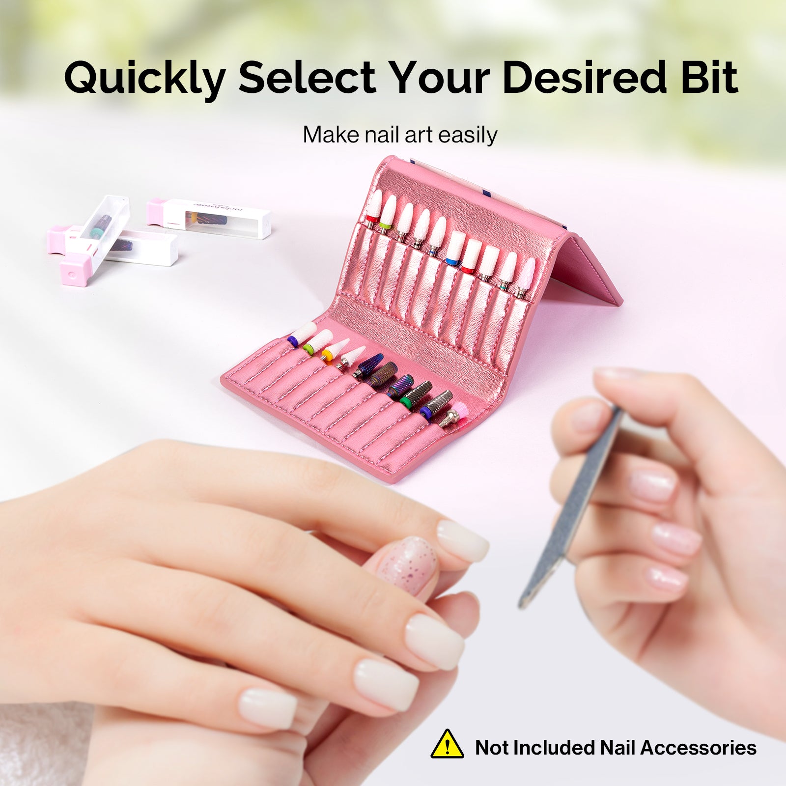 Nail Drill Bits Folding Storage Bag With Gift Box - 图片5