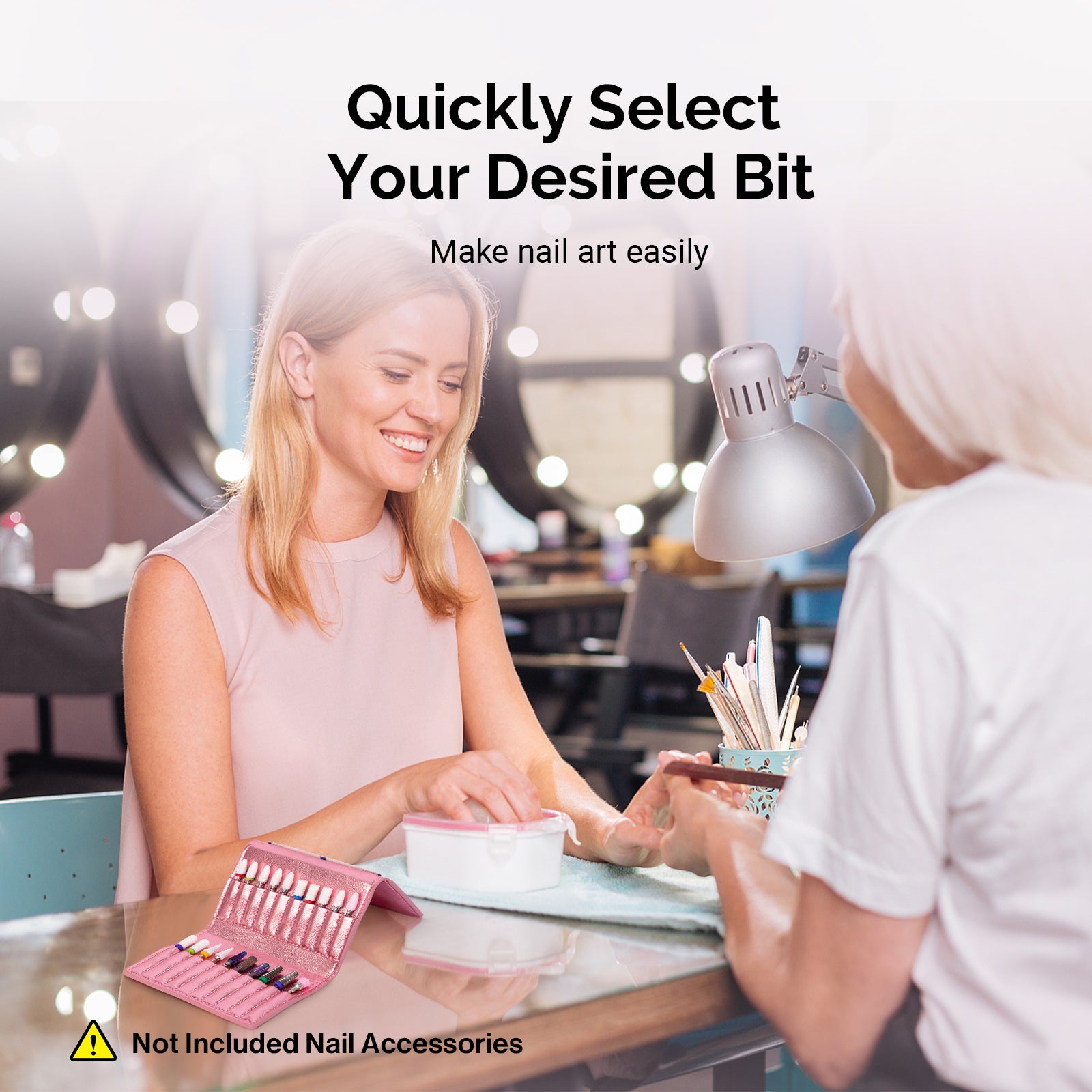 Nail Drill Bits Folding Storage Bag With Gift Box - 图片7