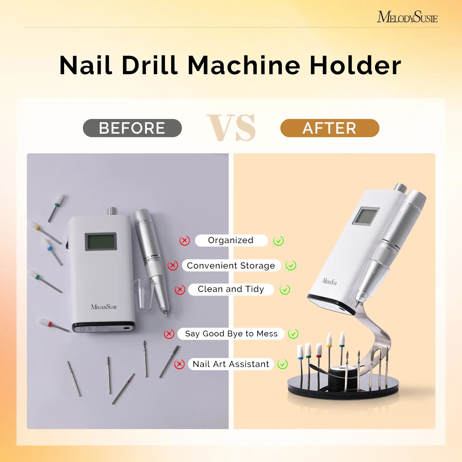 Nail Drill Machine Holder with 10 Holes Nail Drill Bits - 图片3