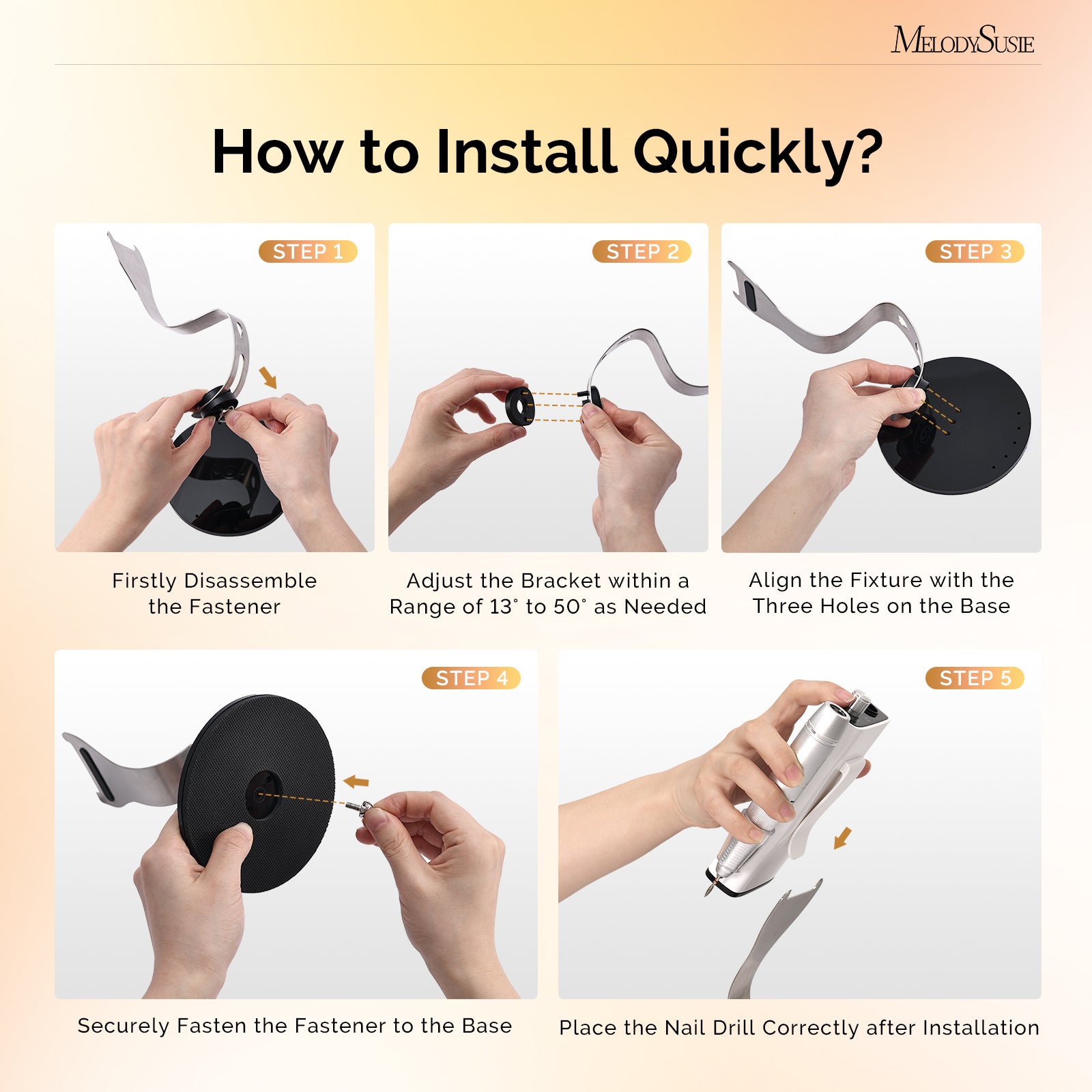 Nail Drill Machine Holder with 10 Holes Nail Drill Bits - 图片5