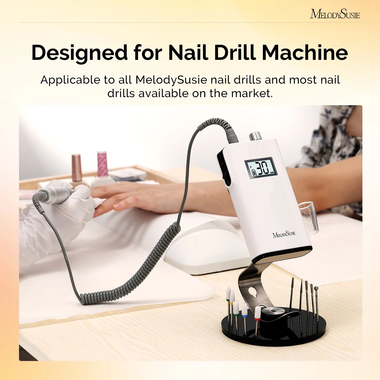 Nail Drill Machine Holder with 10 Holes Nail Drill Bits - 图片4