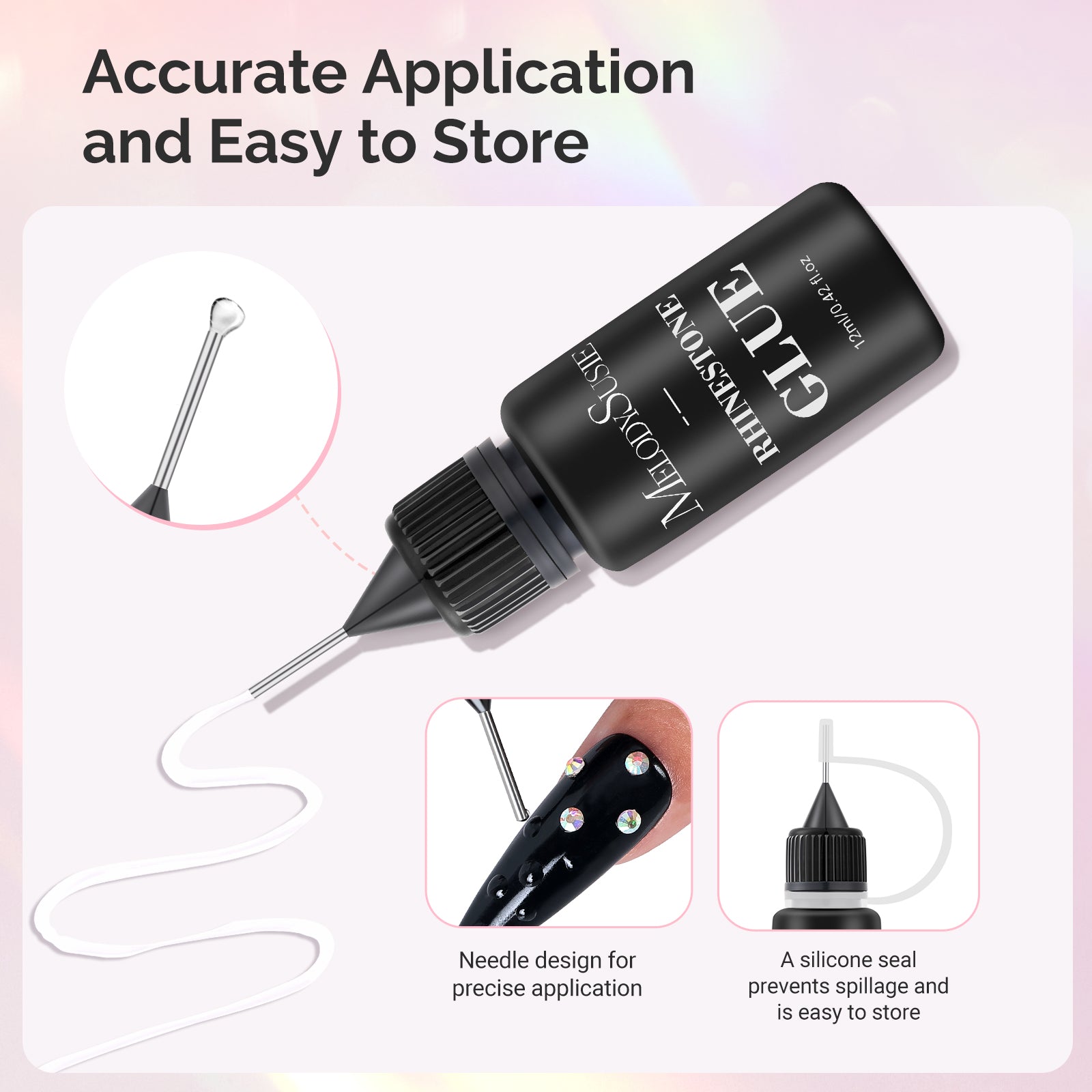 Nail Rhinestone Glue 2Pcs 12ml - 图片2