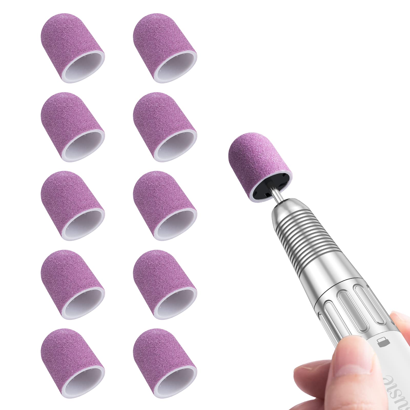 Nail Sanding Caps With A Rubber Mandrel Bit Brown-13mm - 图片11