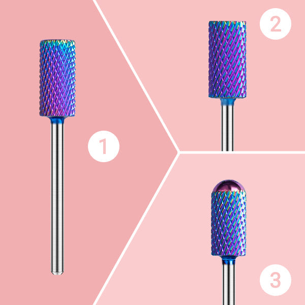 New Colorful Tungsten Carbide Nail Drill Bits Set (10pcs) - 图片5