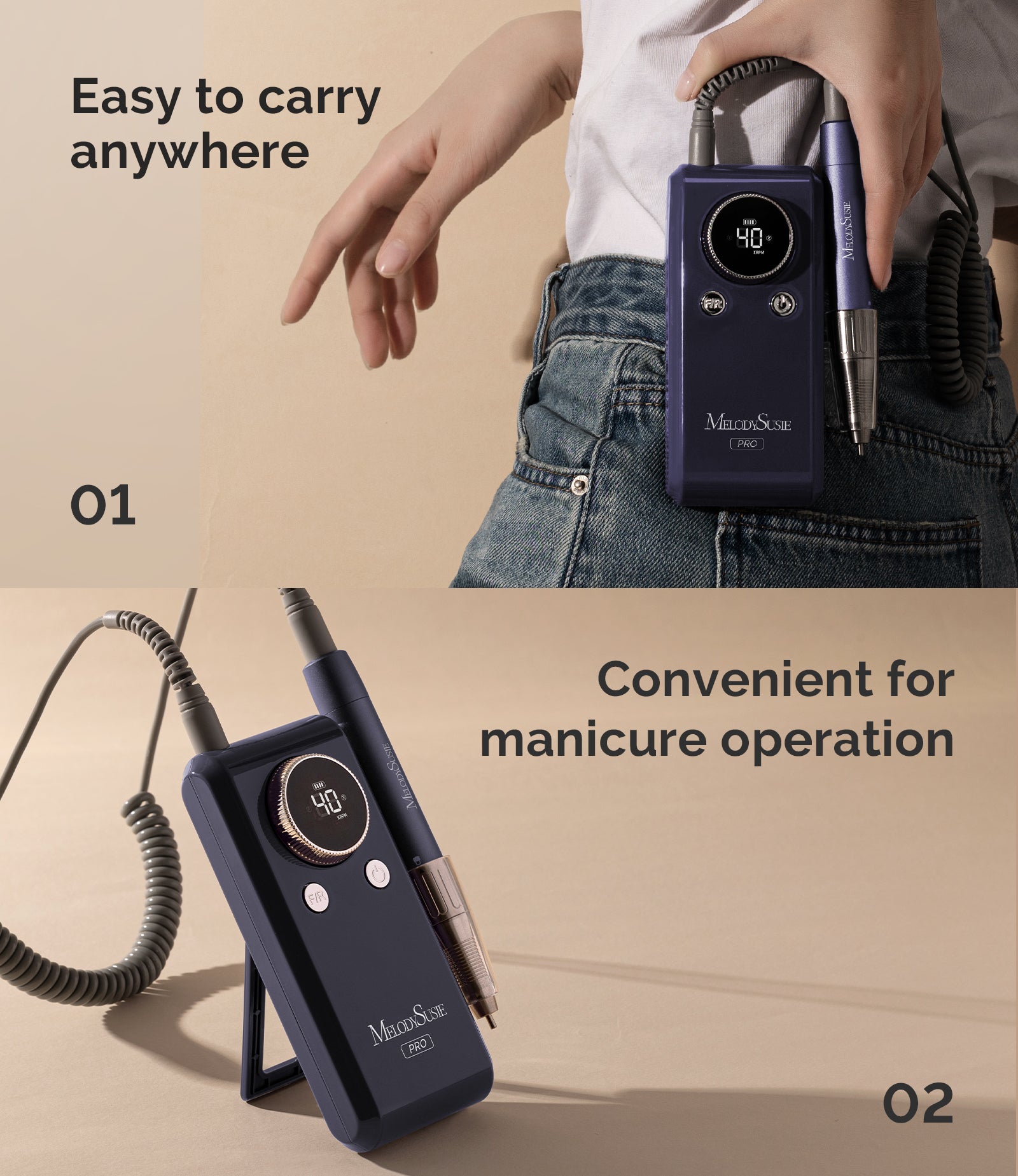 New Triplet Nail Drill Series with Stand - 图片7