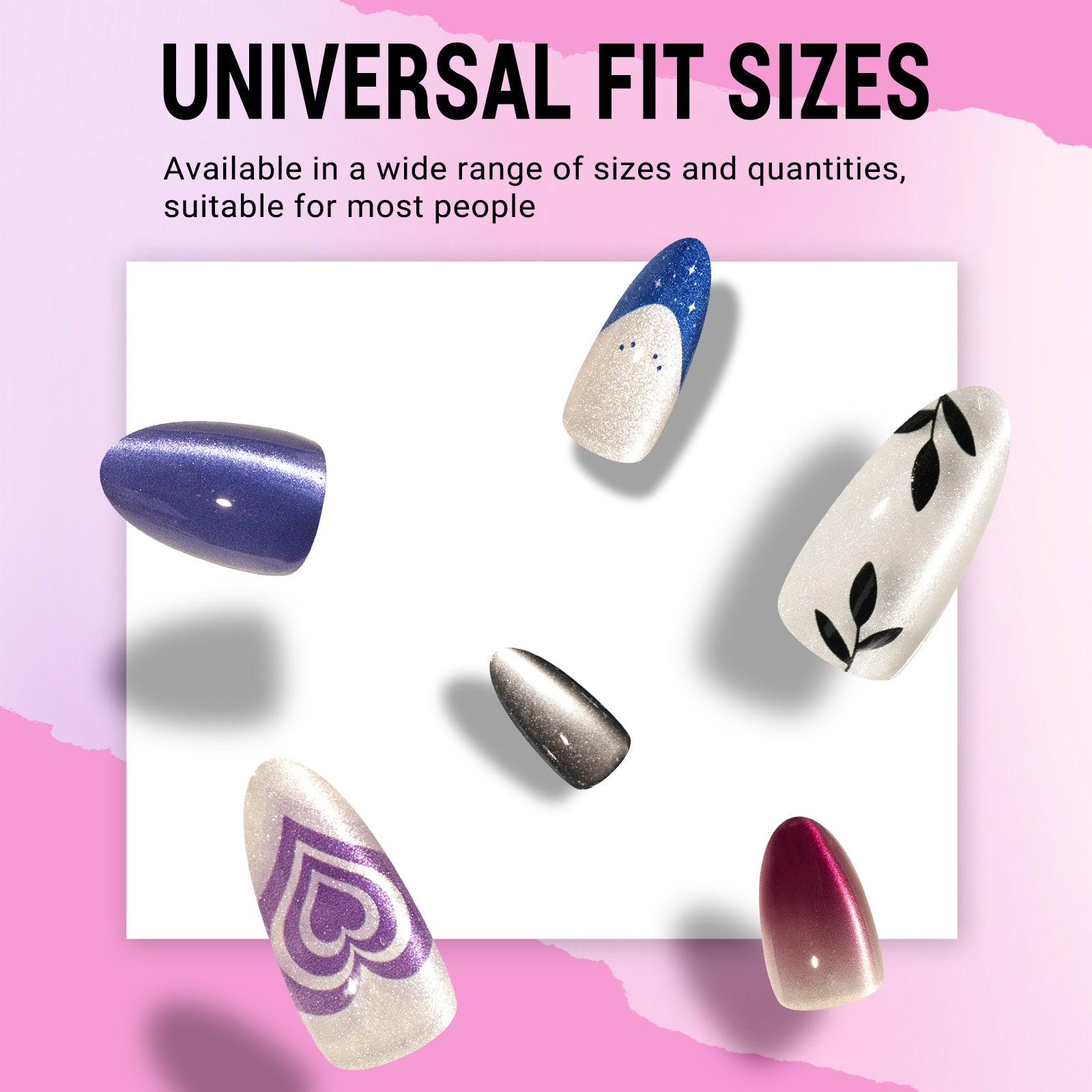 Ombre Grape Cat Eye Press On Nails Kit - US ONLY - 图片6