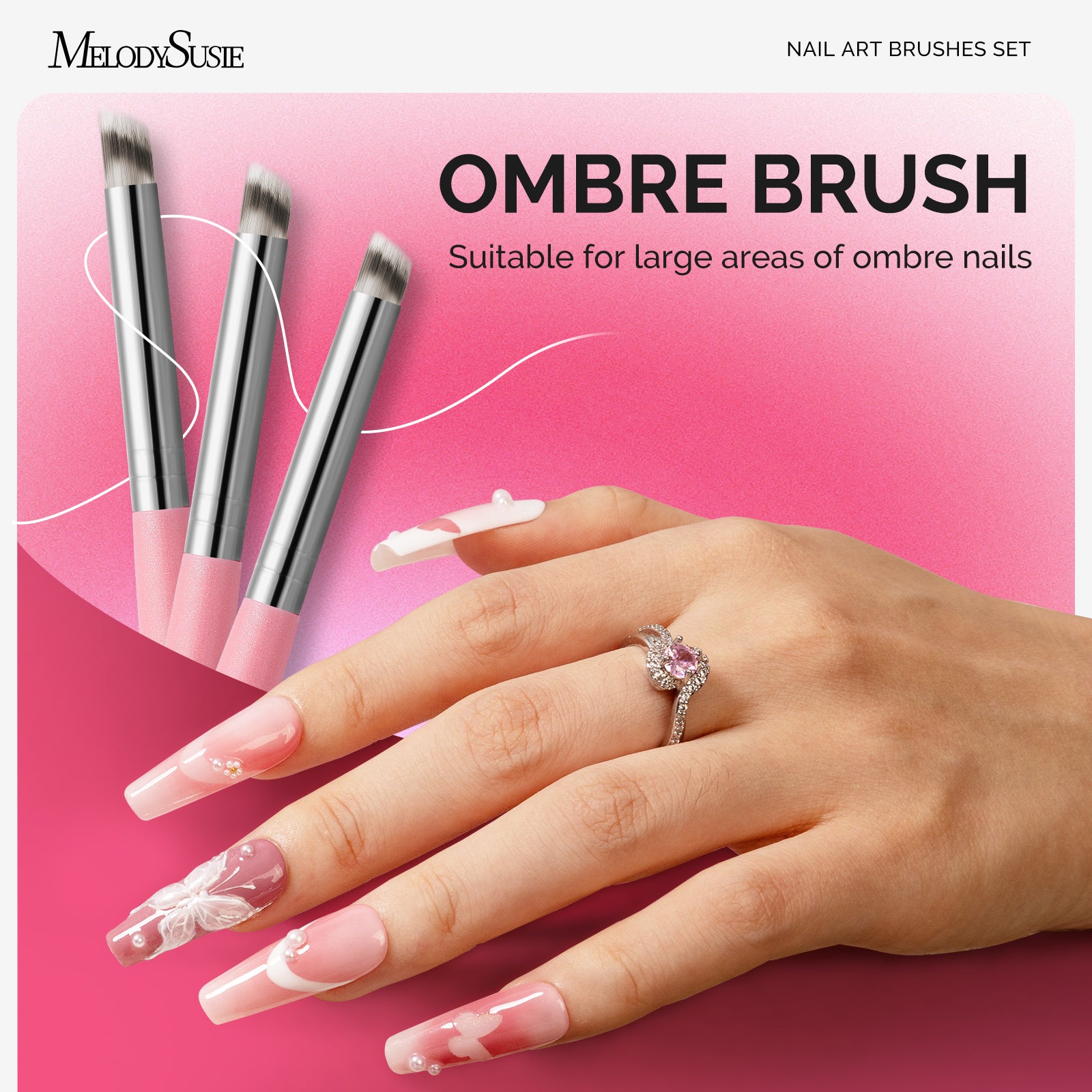 Ombre Nail Brushes 6Pcs - 图片3