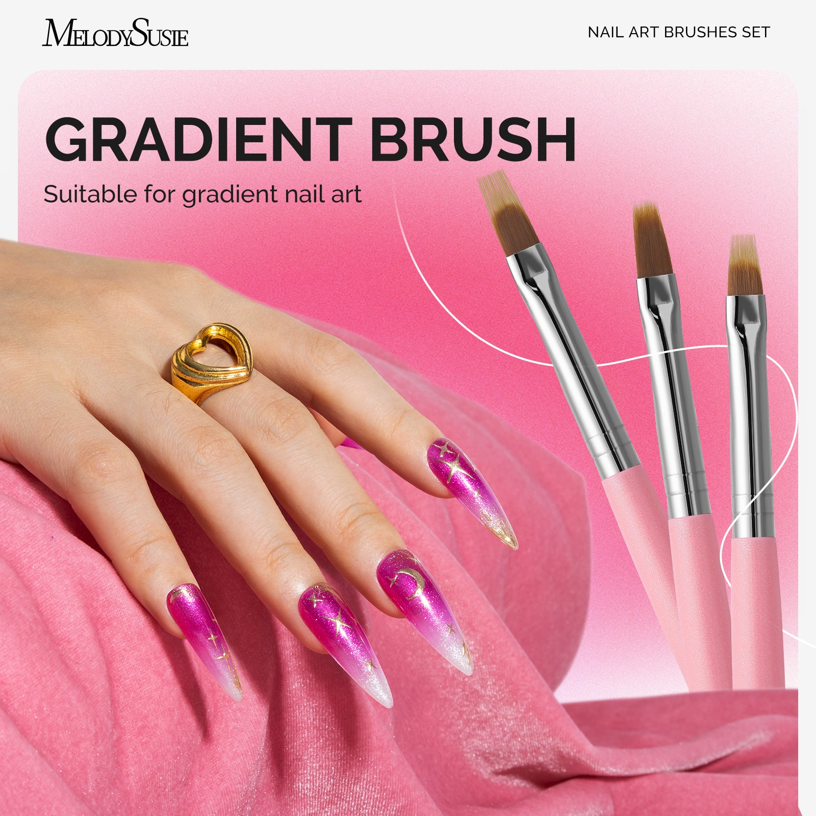 Ombre Nail Brushes 6Pcs - 图片4