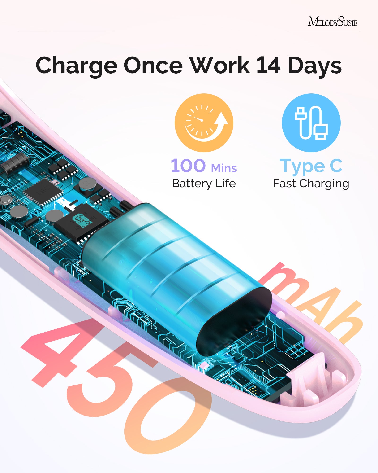 P-ART01A Rechargeable LED/UV Nail Lamp - Pink - 图片3