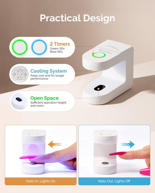 P-ART04G Rechargeable Mini LED/UV Nail Art Lamp