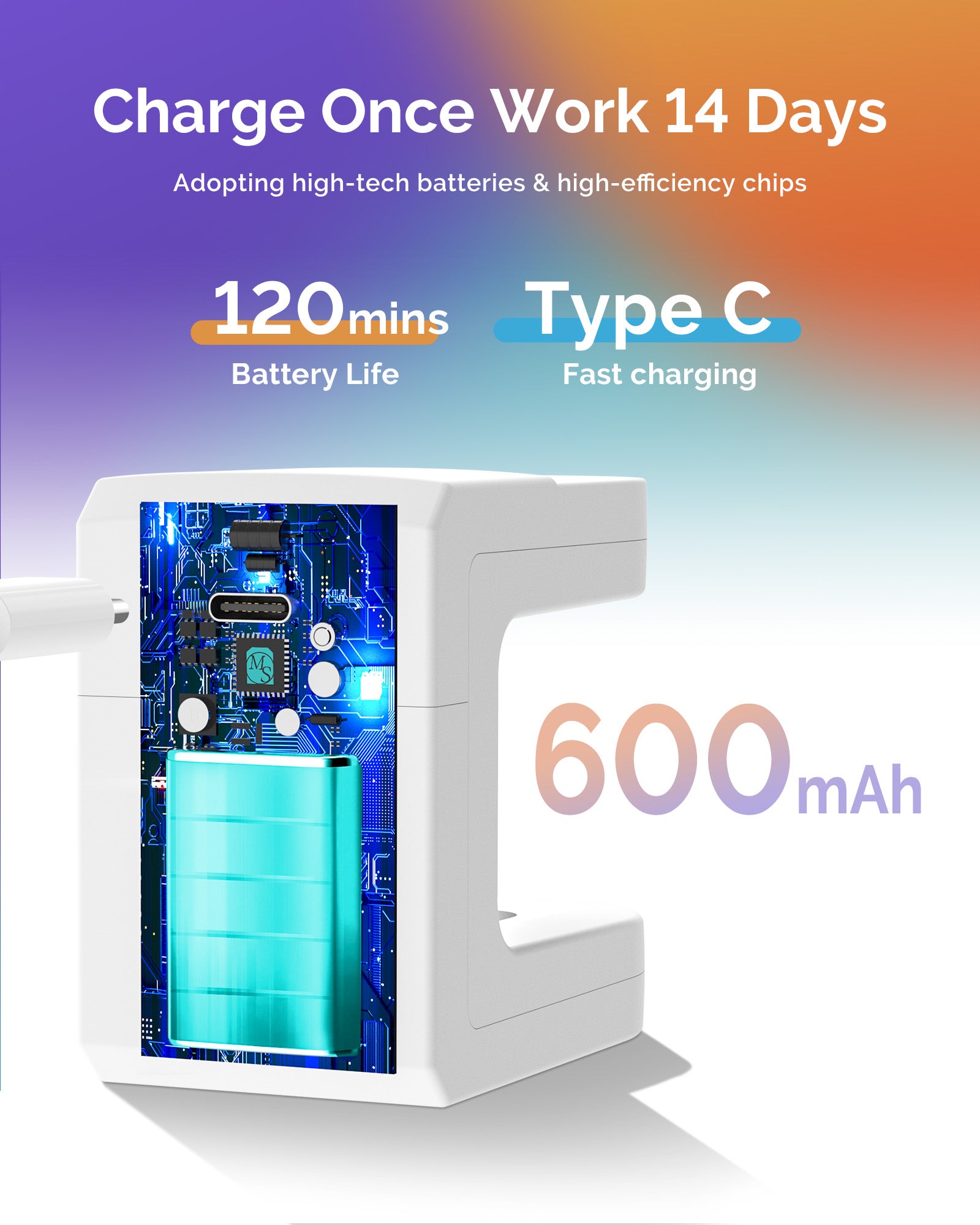 P-ART04G Rechargeable Mini LED/UV Nail Art Lamp - 图片6