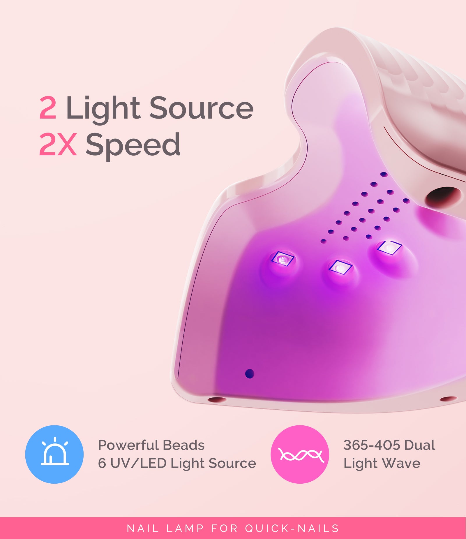 P-ART06G Rechargeable & Cordless LED/UV Nail Lamp - 图片2
