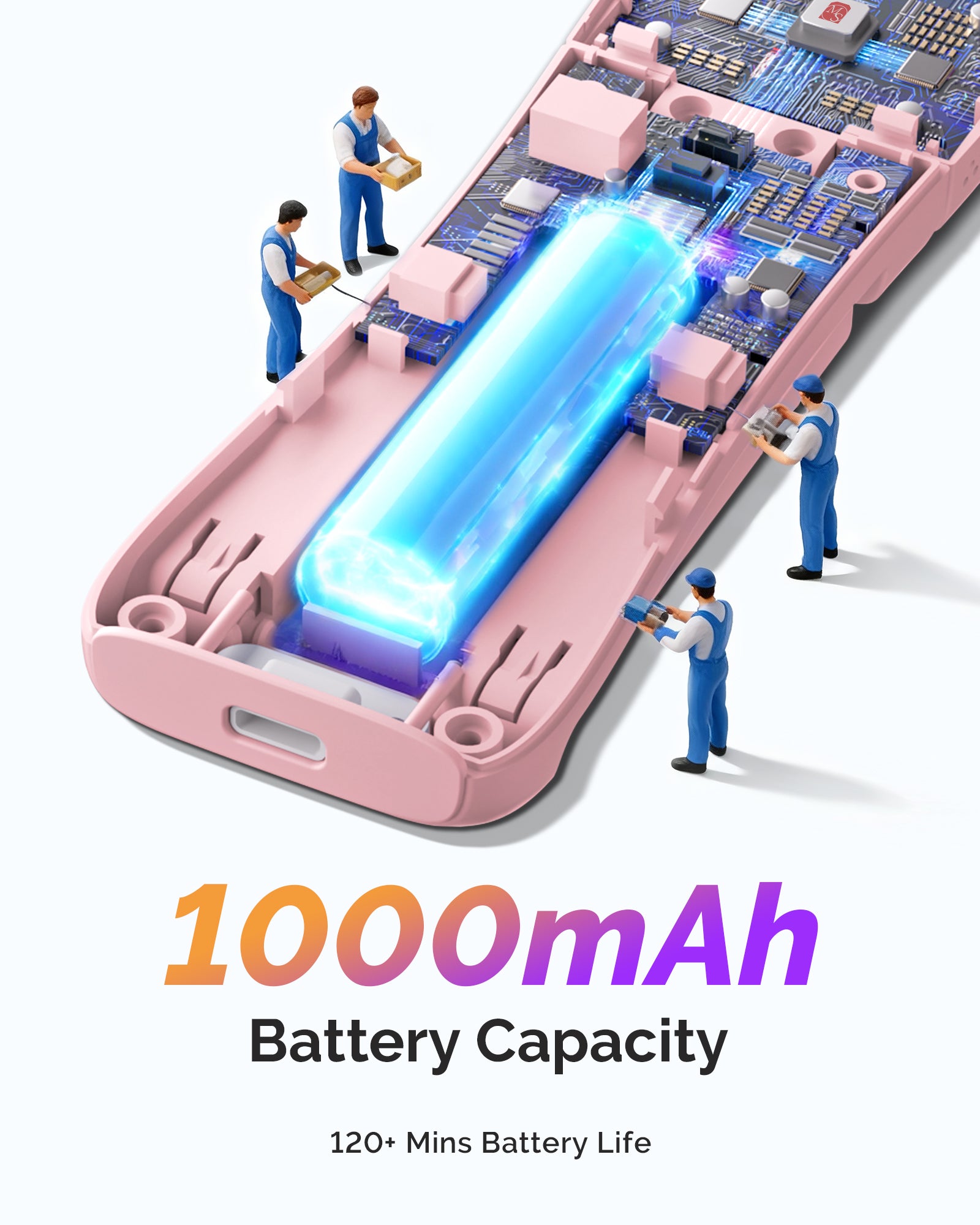 P-ART09F Foldable & Standable 2-in-1 Design LED/UV Nail Lamp - Pink - 图片8