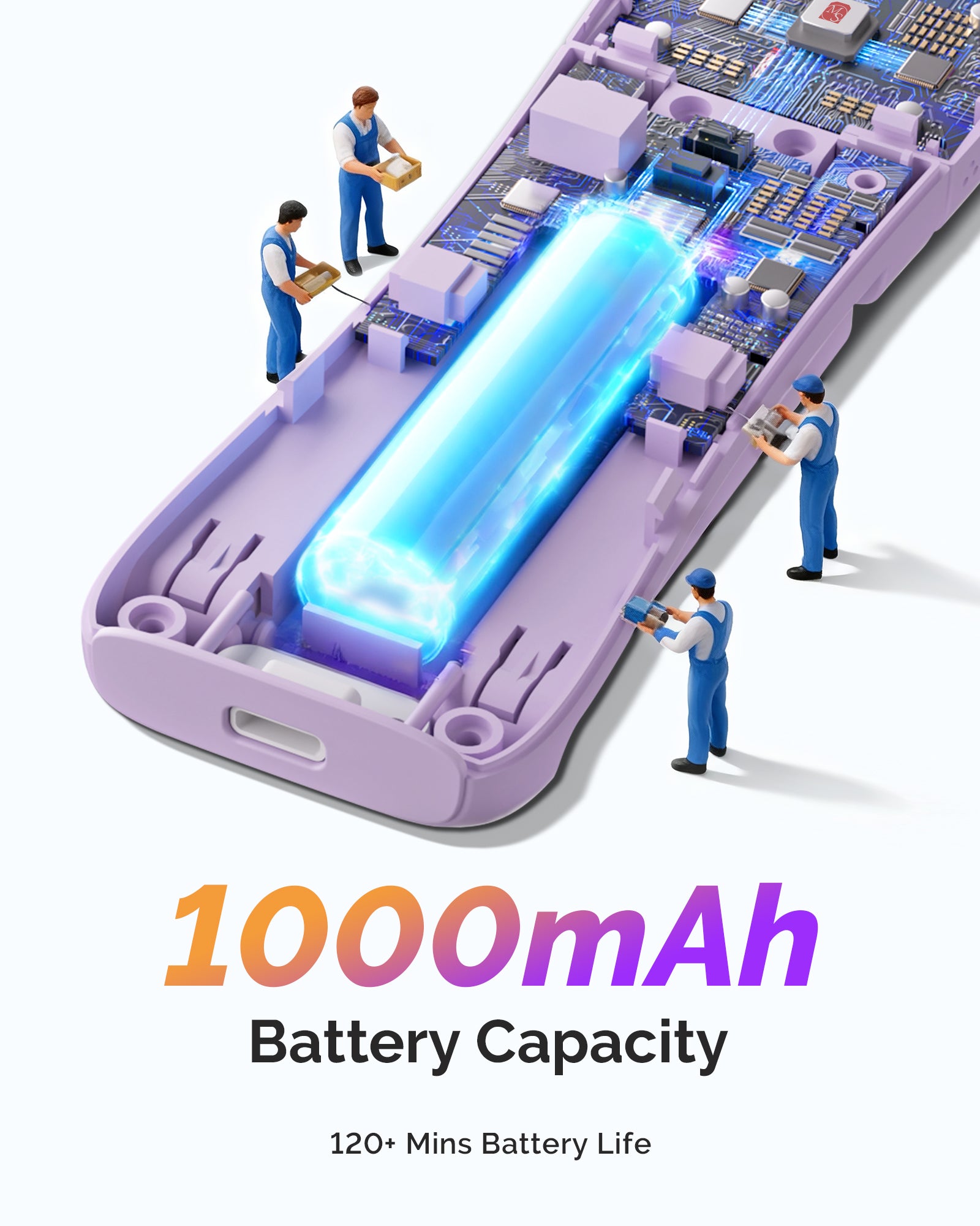 P-ART09F Foldable & Standable 2-in-1 Design LED/UV Nail Lamp - Purple - 图片4