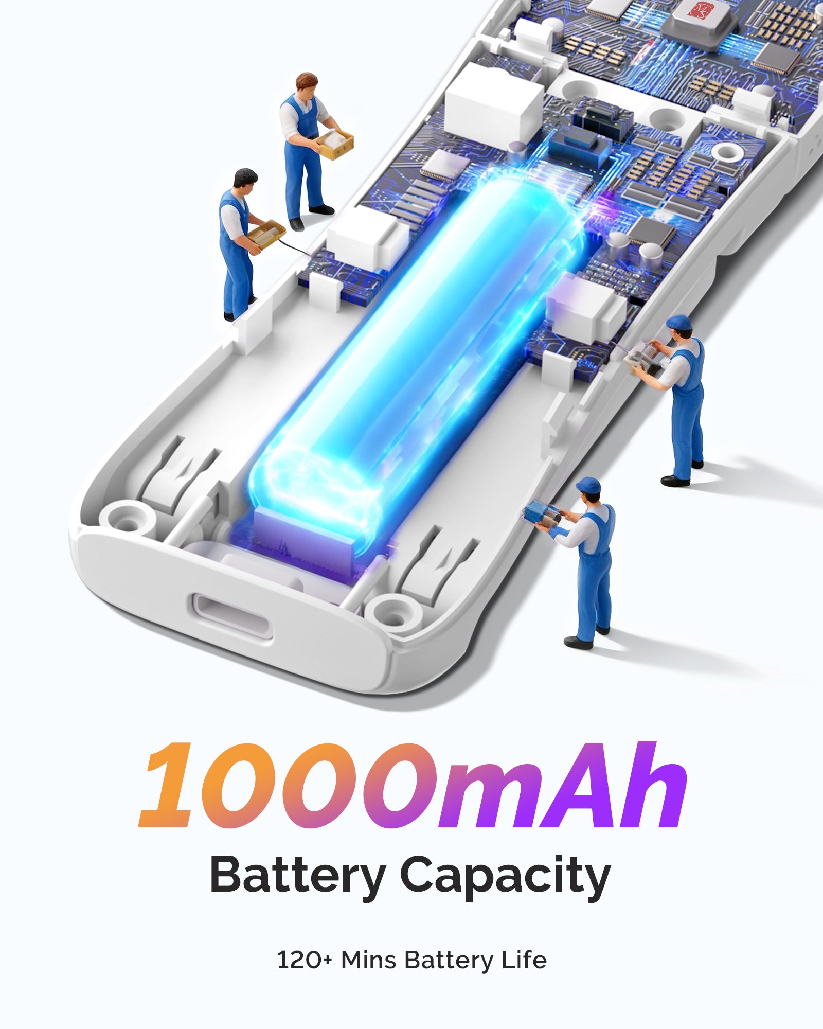 P-ART09F Foldable & Standable 2-in-1 Design LED/UV Nail Lamp - White - 图片4