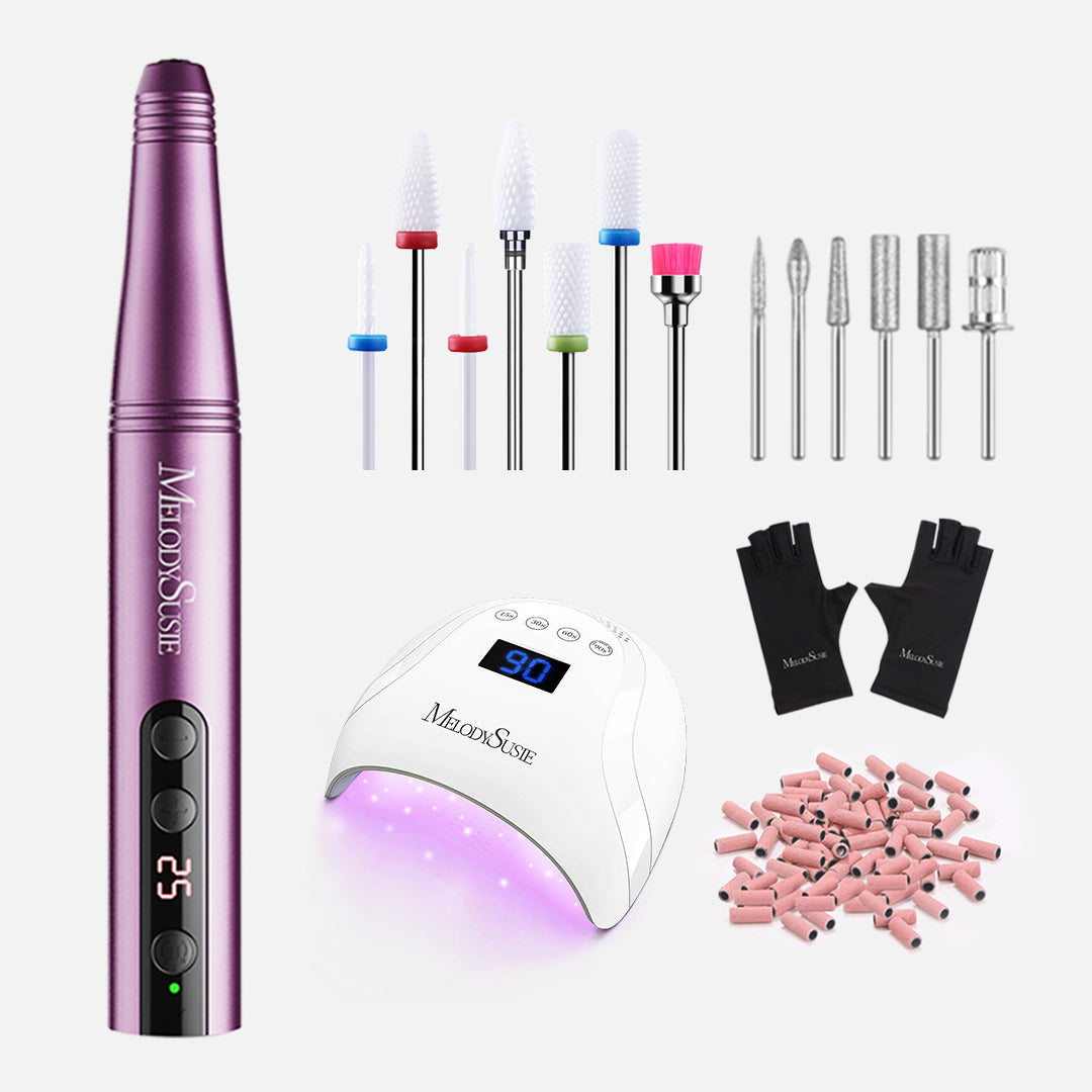 PC180F Portable Rechargeable Nail Drill 25,000RPM - Advanced Kit