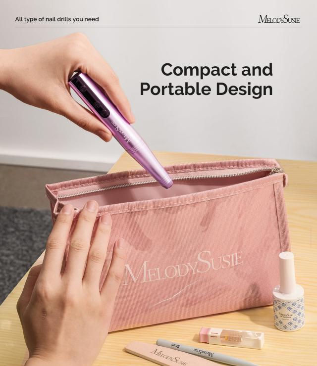 PC180F Portable Rechargeable Nail Drill 25,000RPM - Beginner Kit