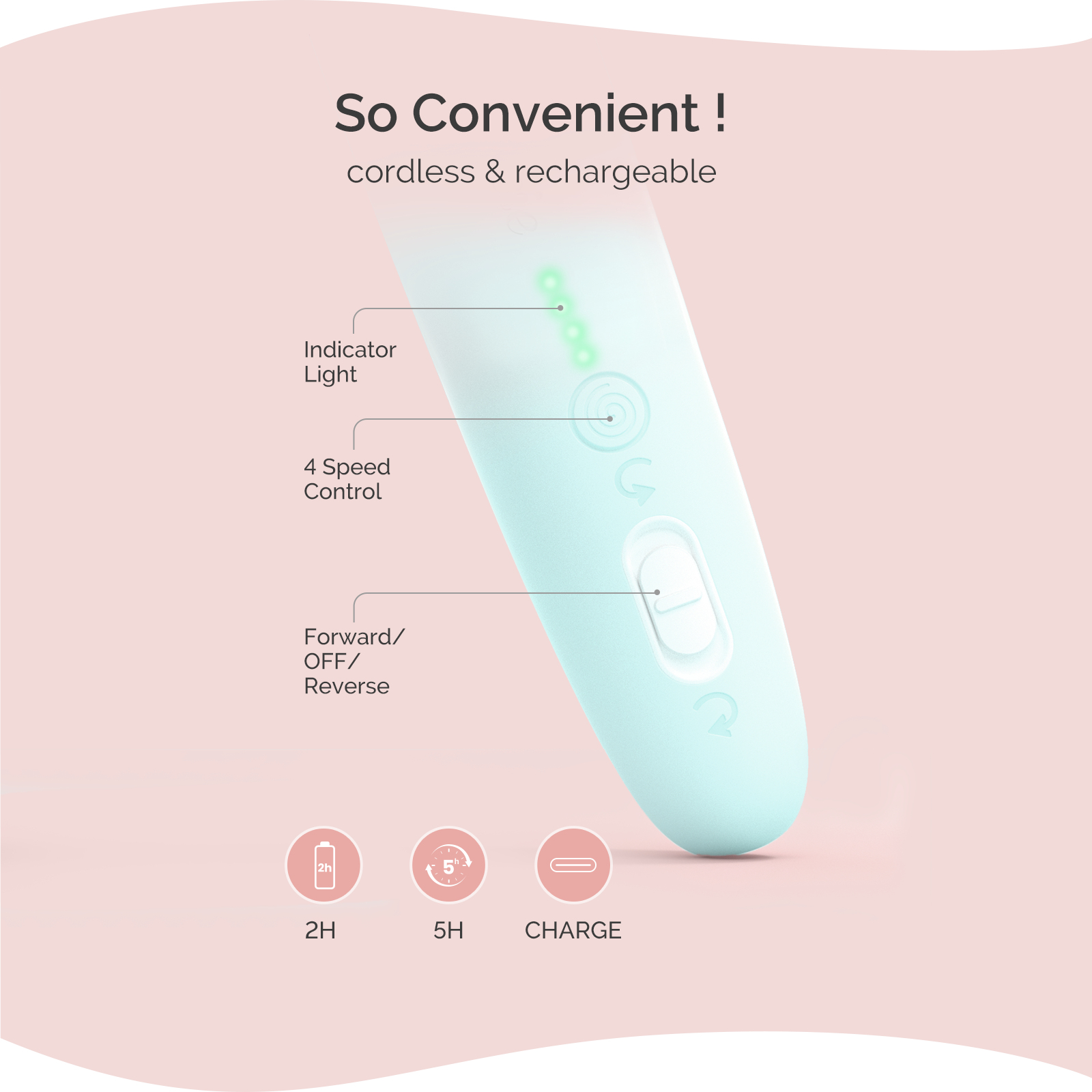 PS1(PC500D) Manicure & Pedicure Nail Drill Kit 650RPM - 图片6