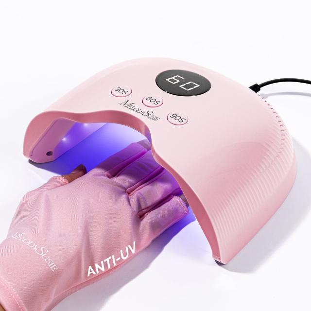 P-PLUS30A LED/UV Nail Lamp with UV Gloves - Pink