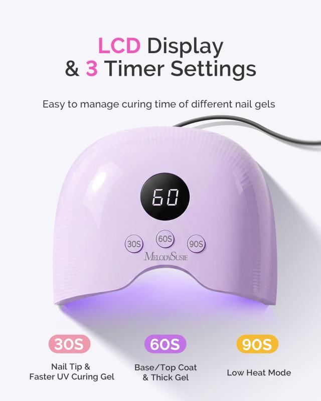 P-PLUS30A LED/UV Nail Lamp with UV Gloves - Purple