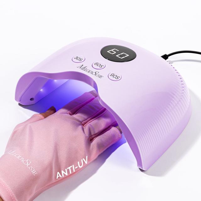 P-PLUS30A LED/UV Nail Lamp with UV Gloves - Purple