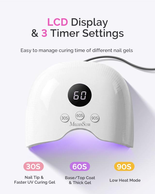 P-PLUS30A LED/UV Nail Lamp with UV Gloves - White