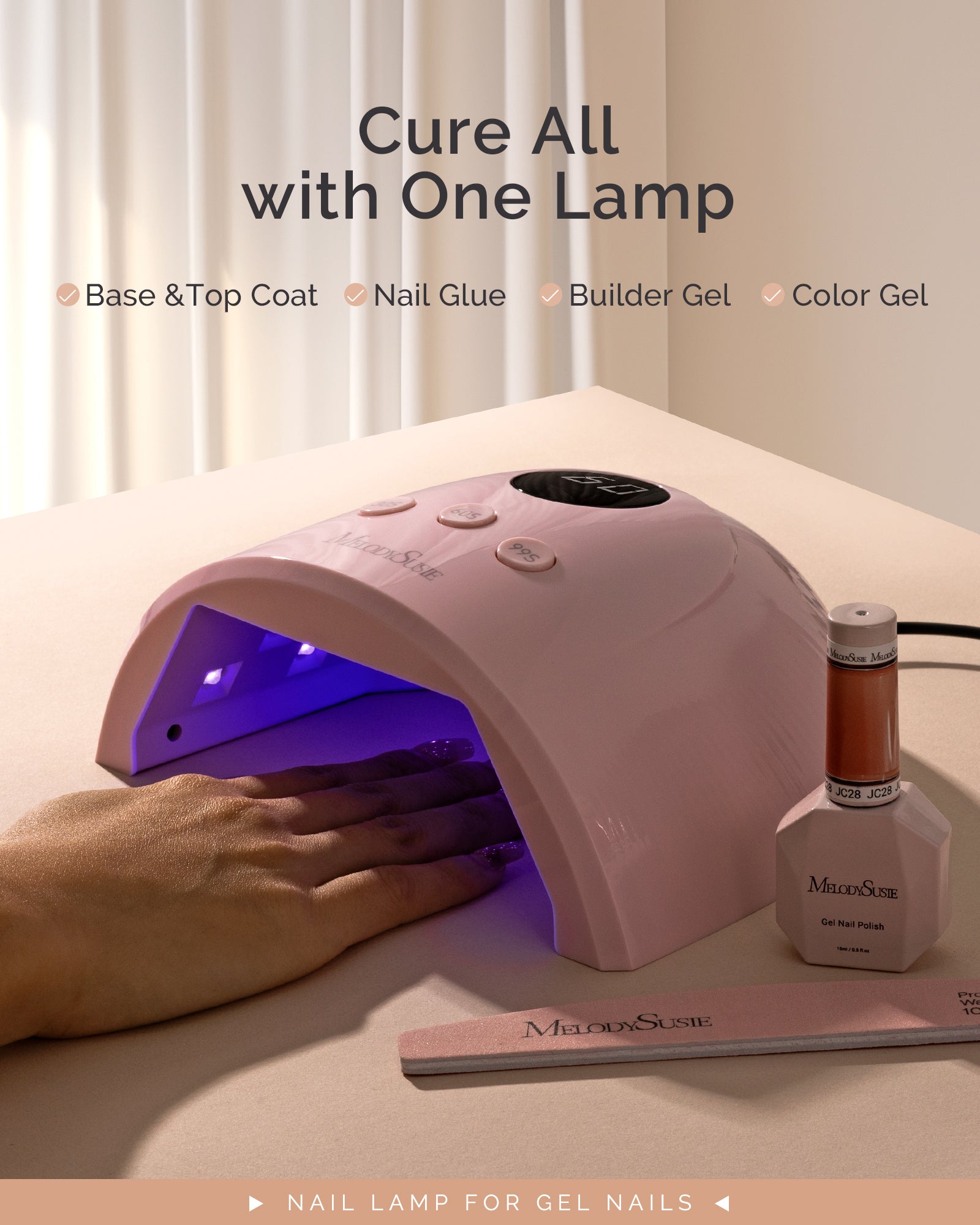 P-PLUS30F UV/LED Nail Lamp - Pink - 图片2