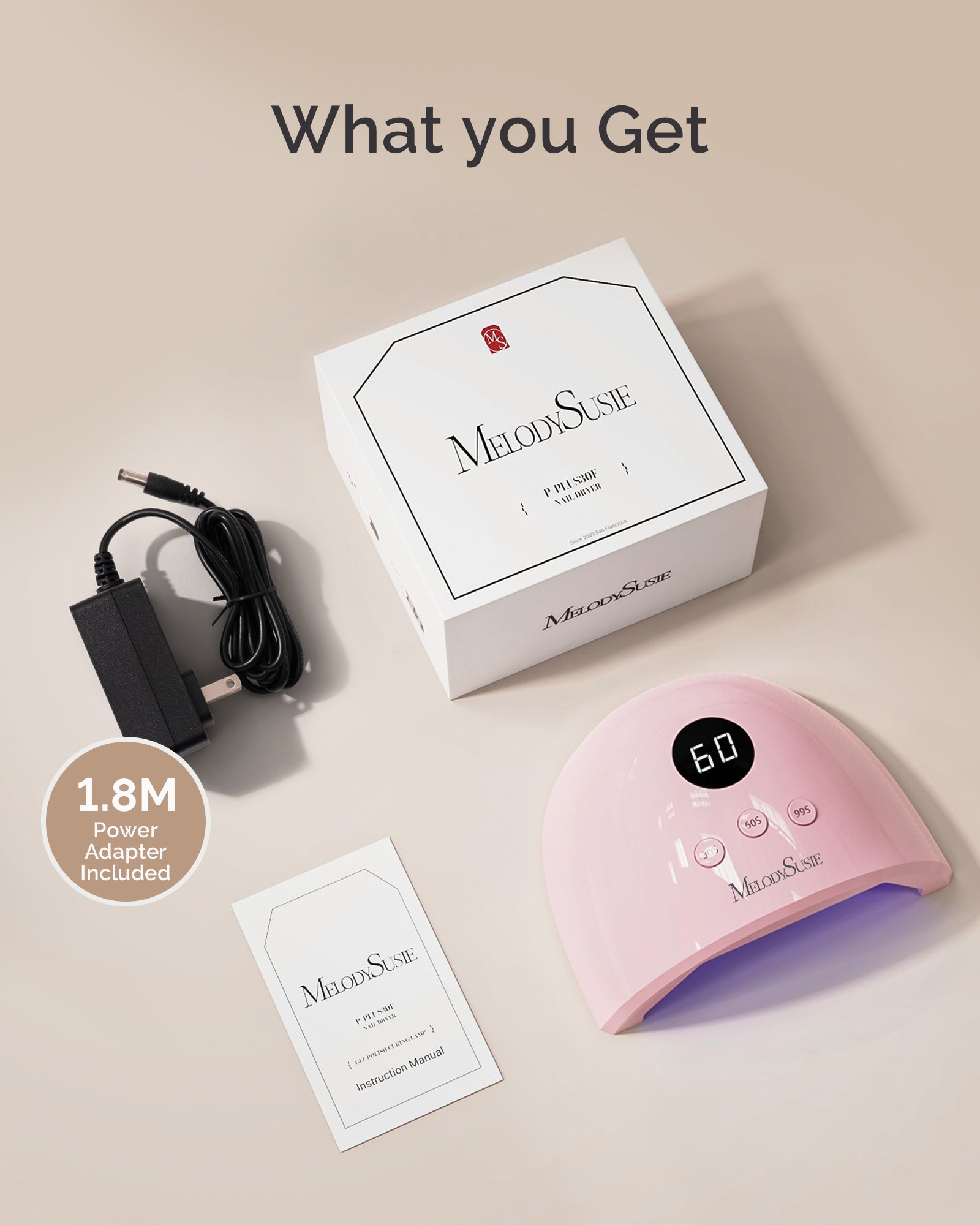 P-PLUS30F UV/LED Nail Lamp - Pink - 图片6