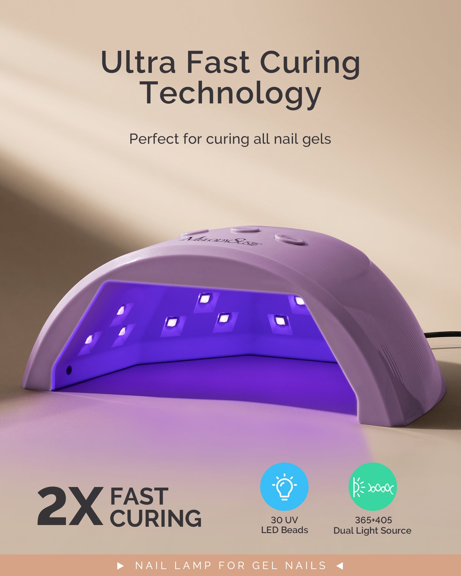 P-PLUS30F UV/LED Nail Lamp - Purple - 图片3