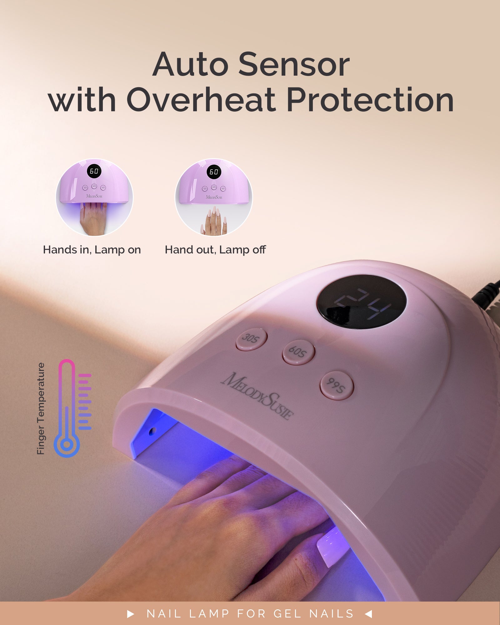 P-PLUS30F UV/LED Nail Lamp - Purple - 图片4