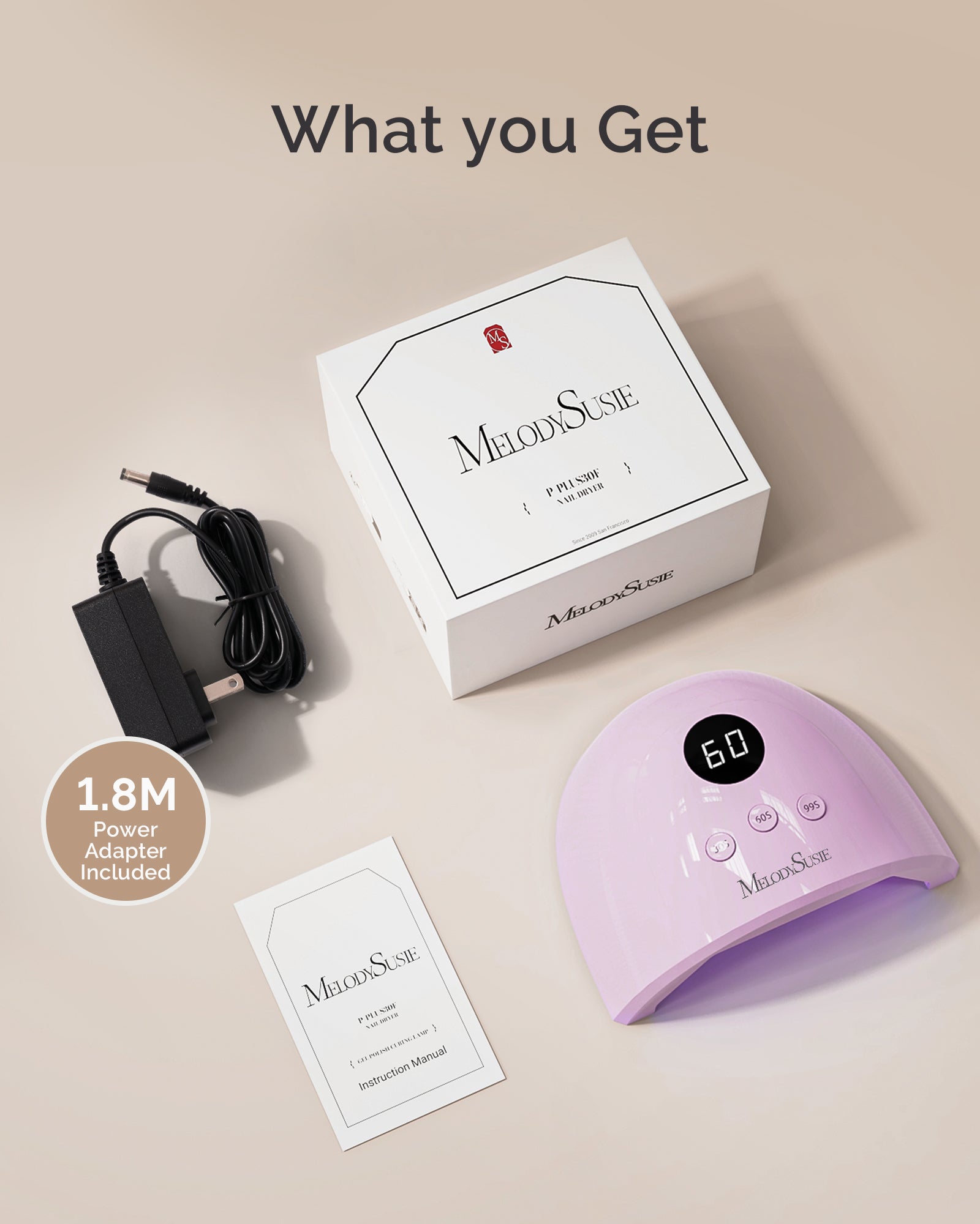 P-PLUS30F UV/LED Nail Lamp - Purple - 图片6