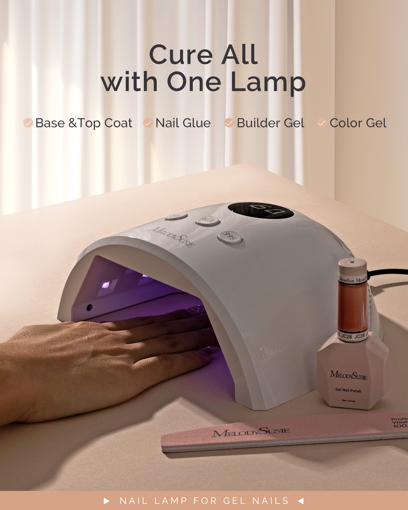 P-PLUS30F UV/LED Nail Lamp - White - 图片6