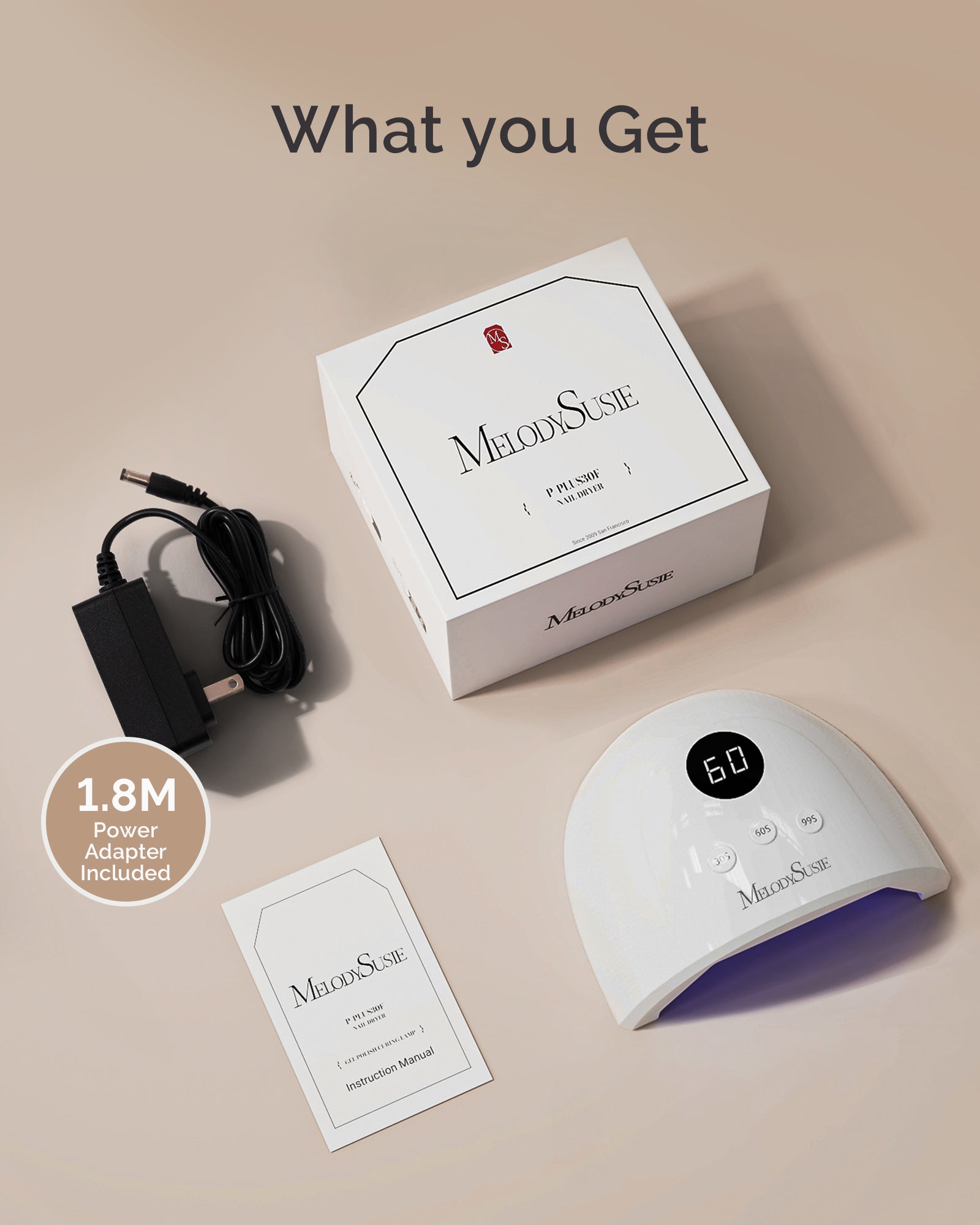 P-PLUS30F UV/LED Nail Lamp - White - 图片5