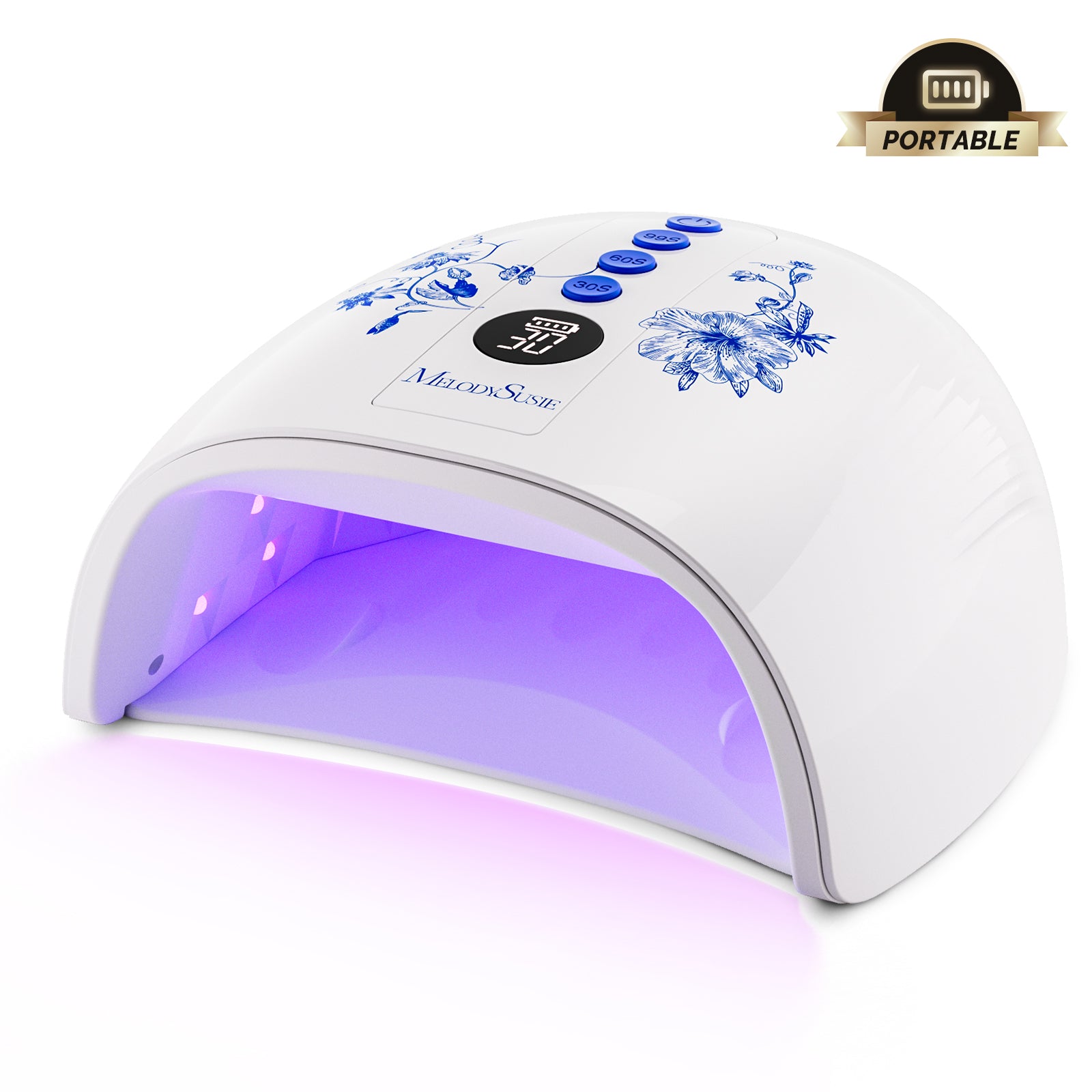 P-PLUS30G Rechargeable Cordless UV/LED Nail Lamp - Flower Design