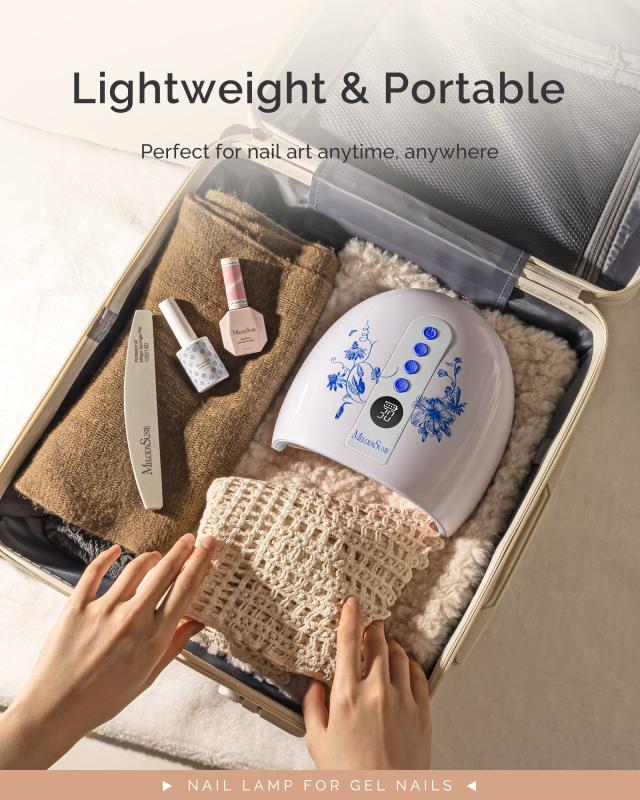 P-PLUS30G Rechargeable Cordless UV/LED Nail Lamp - Flower Design