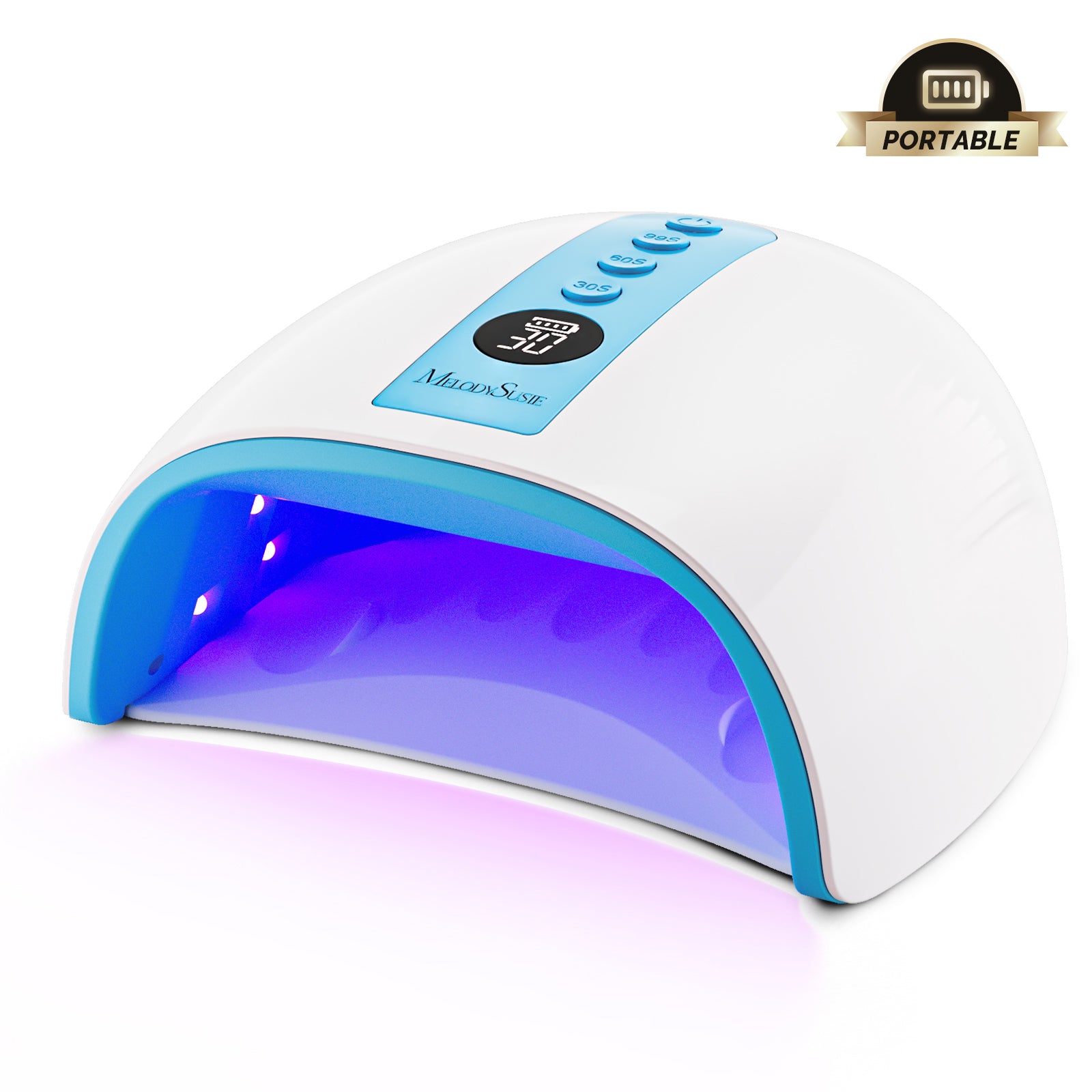 P-PLUS30G Rechargeable Cordless UV/LED Nail Lamp - Purple - 图片10