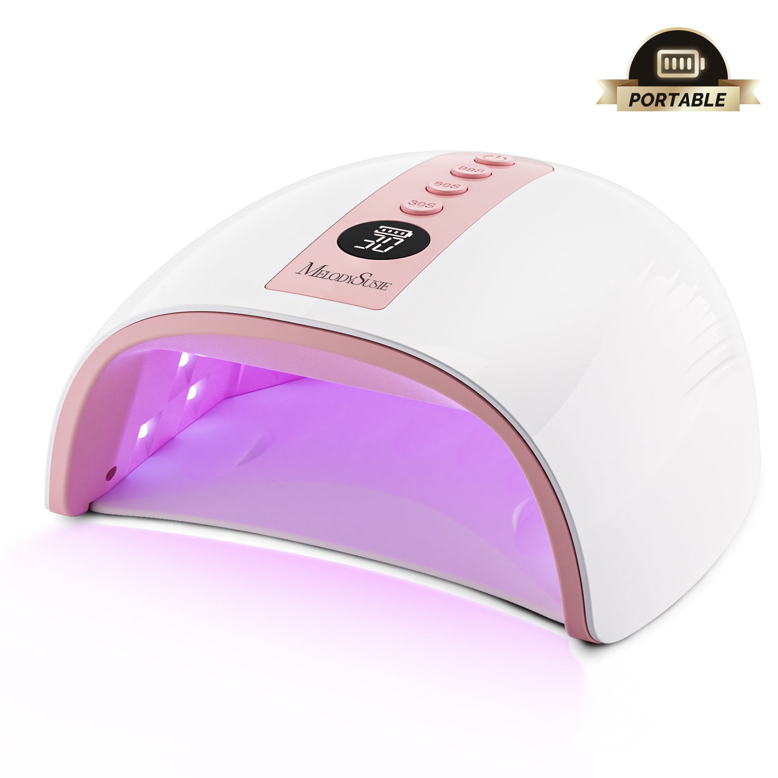 P-PLUS30G Rechargeable Cordless UV/LED Nail Lamp with UV Glove - 图片2