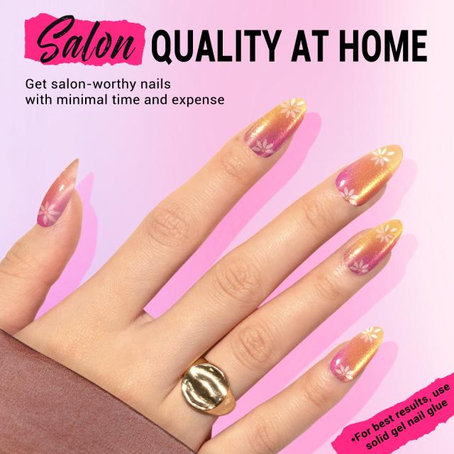 Passion Flowers Press On Nails Kit - US ONLY