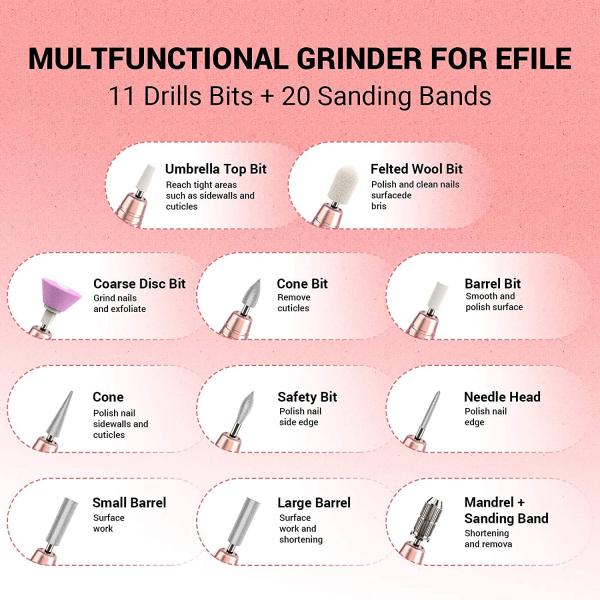 PC120I Pen-Shaped Portable USB Nail Drill 20,000RPM