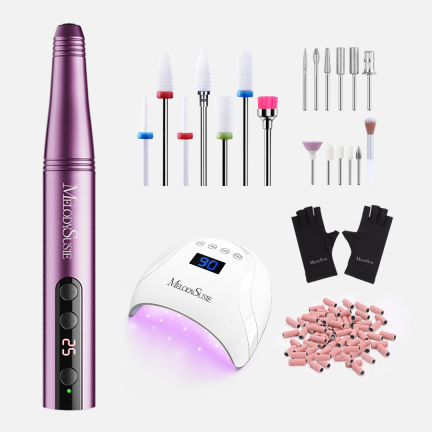 PC180F Pen-Shaped Rechargeable Nail Drill 25,000RPM - Rose Gold