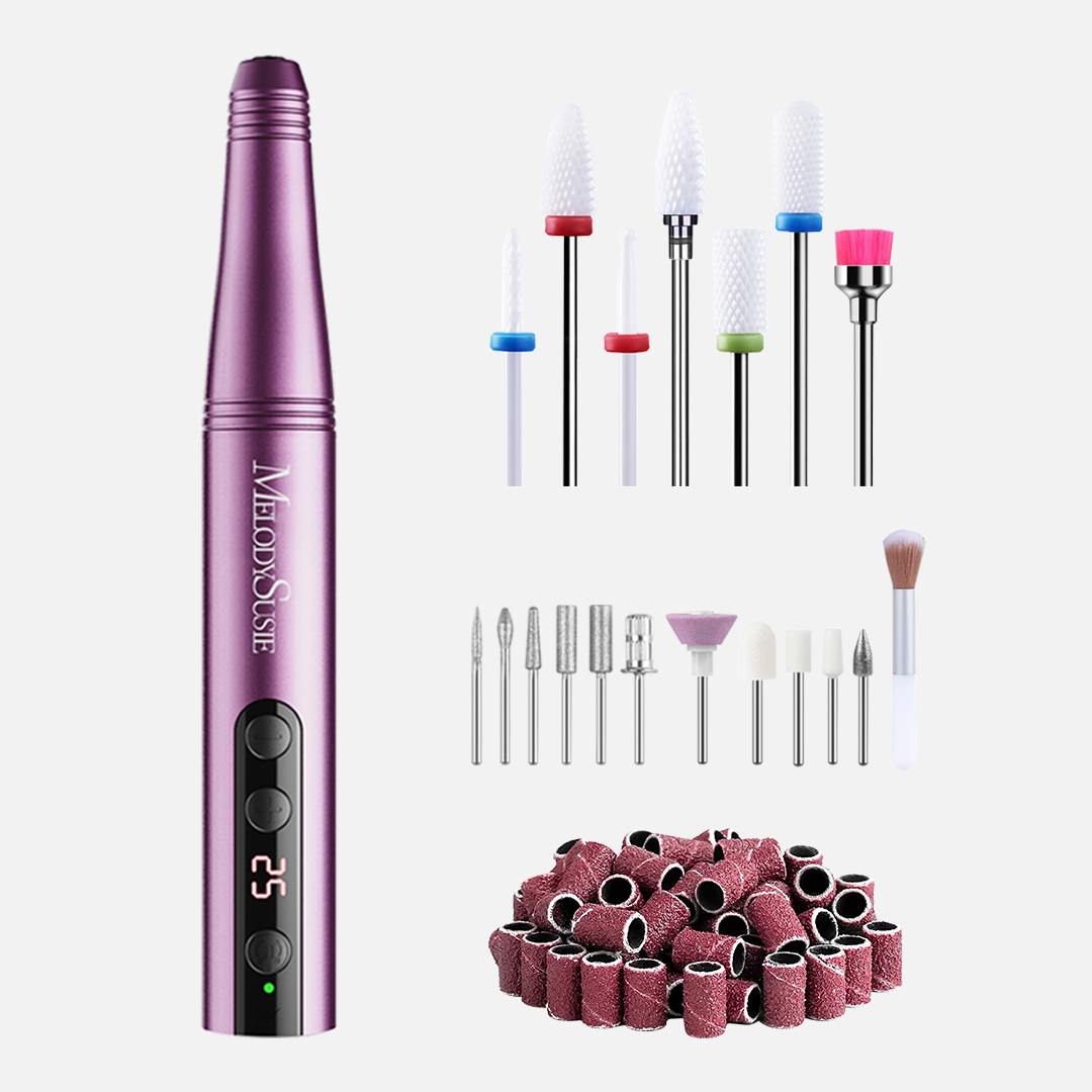 PC180F Pen-Shaped Rechargeable Nail Drill 25,000RPM - Rose Gold - 图片8