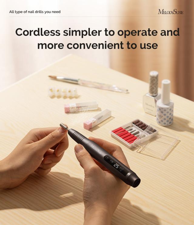 PC180G Pen-Shaped Rechargeable Nail Drill 25,000RPM - Black