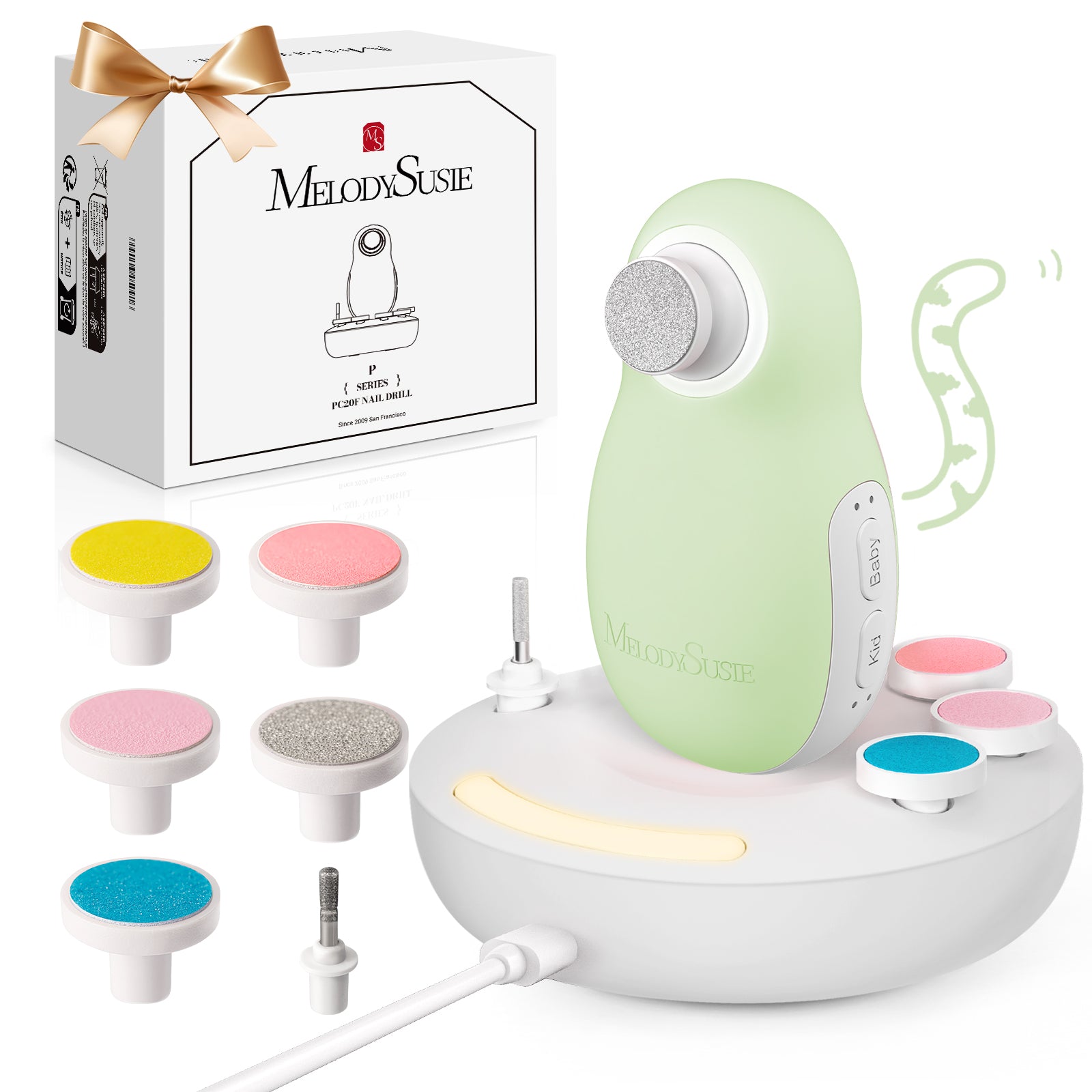 PC20F Rechargeable Baby Nail Trimmer - Green