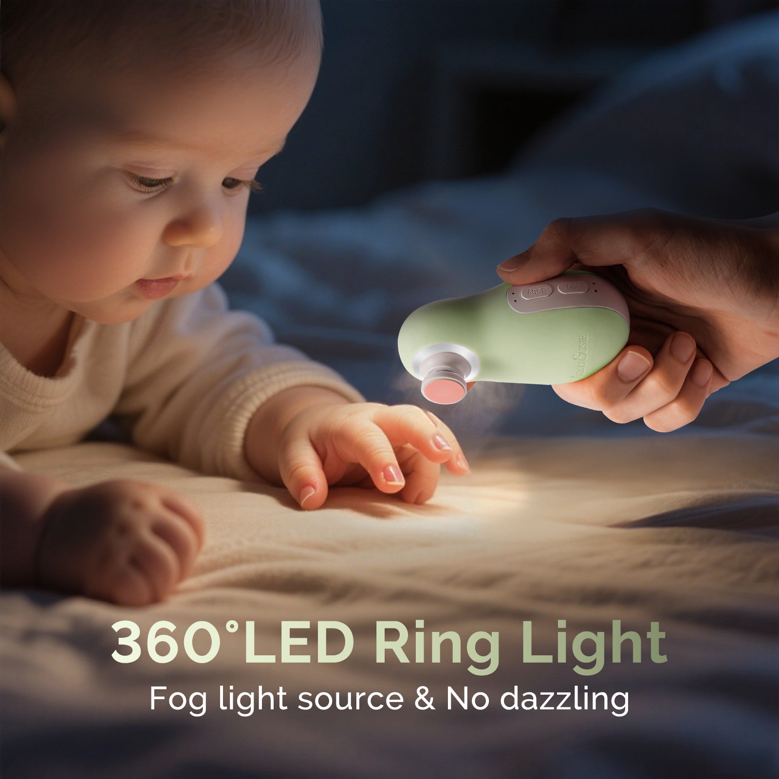 PC20F Rechargeable Baby Nail Trimmer - Green - 图片3