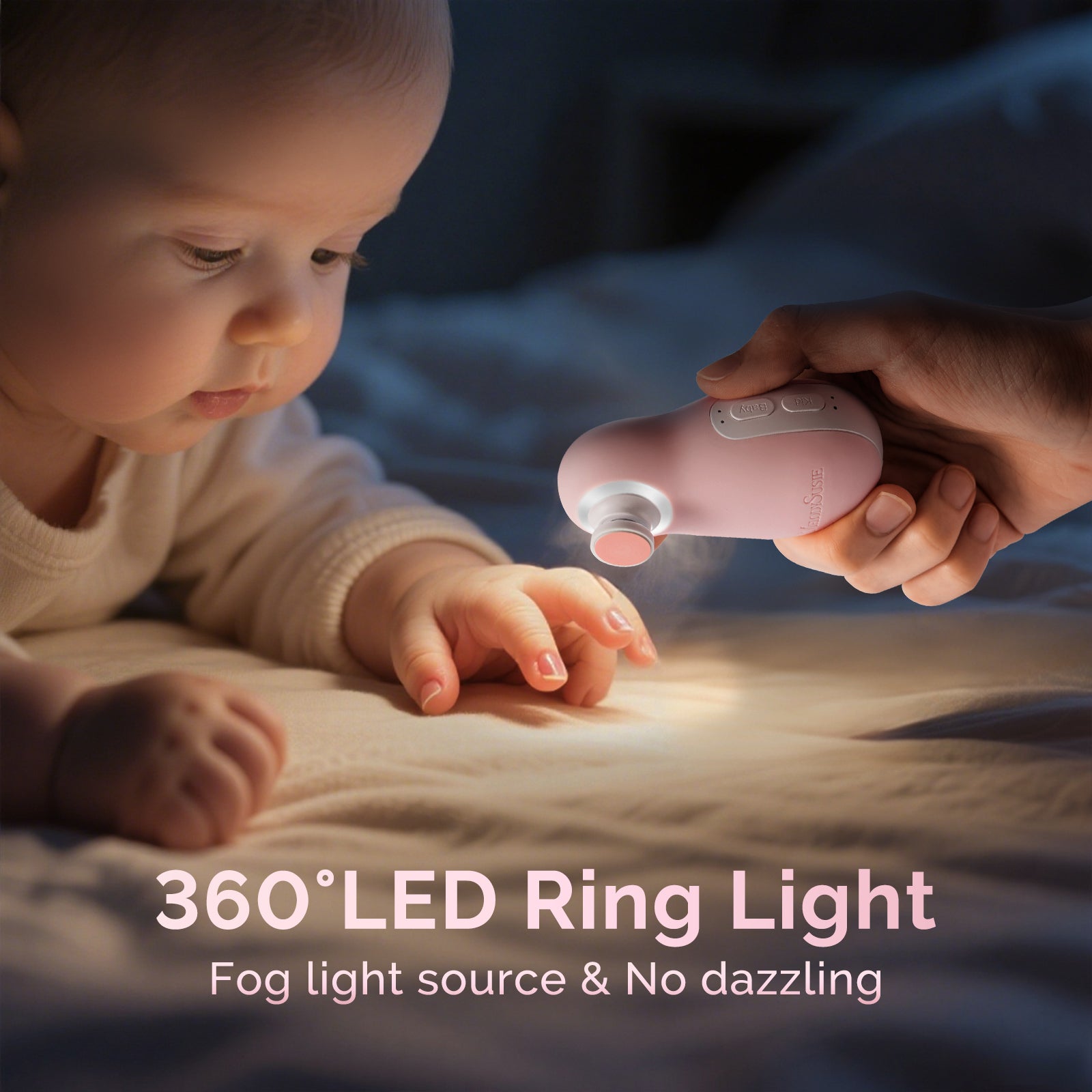 PC20F Rechargeable Baby Nail Trimmer - Pink - 图片3