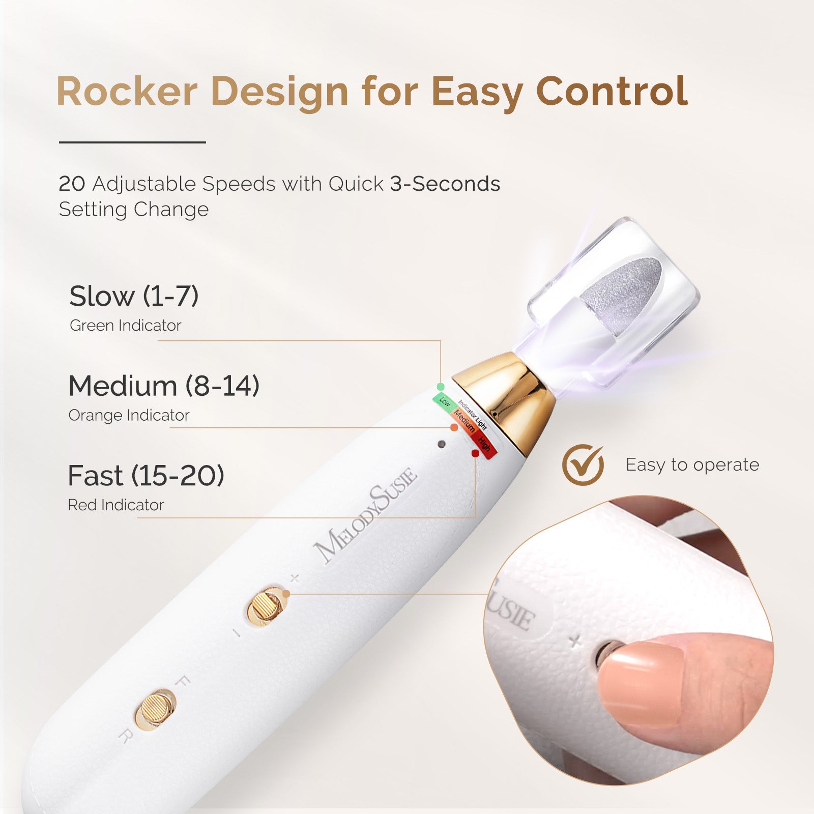 PC650E Manicure & Pedicure Nail Drill Kit 6,000RPM - 图片3