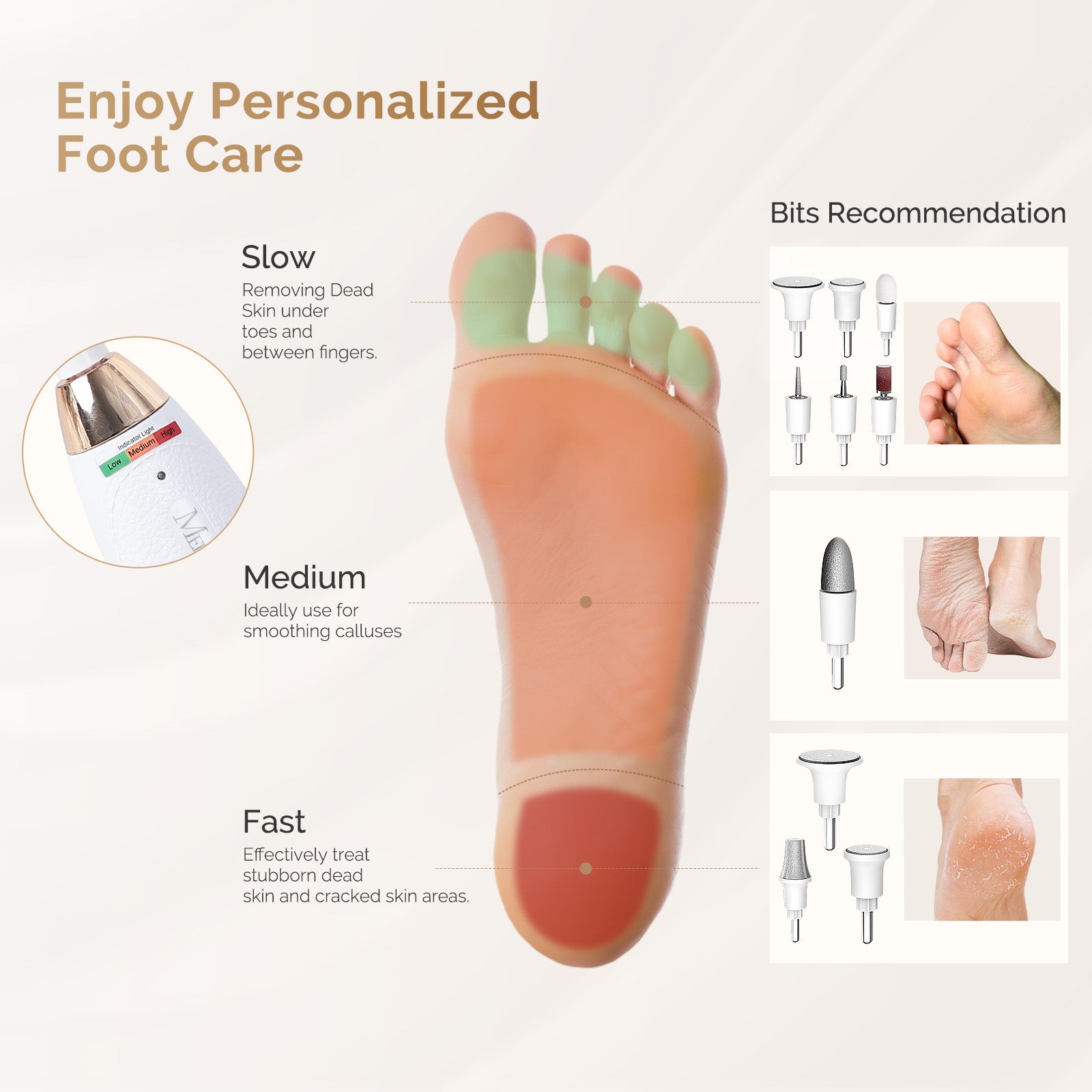 PC650E Manicure & Pedicure Nail Drill Kit 6,000RPM - 图片6