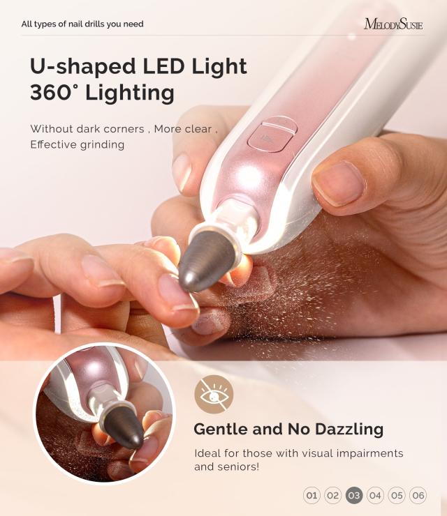 PC760G Manicure & Pedicure Nail Drill Kit 4,600RPM - Rose Gold