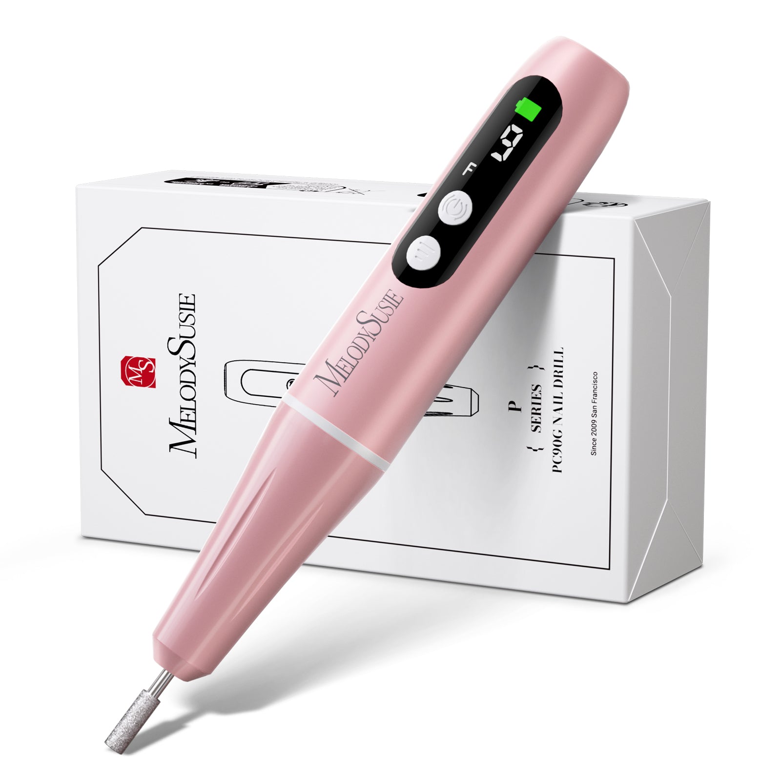 PC90G Pen-Shaped Portable Rechargeable Nail Drill 20,000RPM - Pink